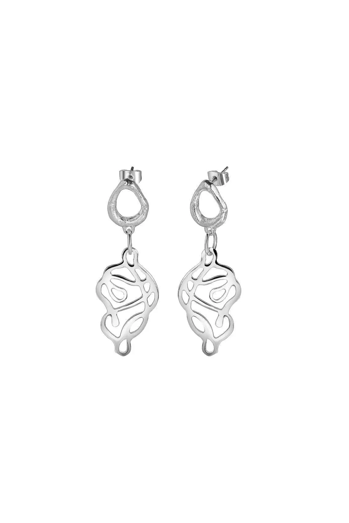 Newbridge Silverware Jewellery Molten Knot Drop Earrings Fashion