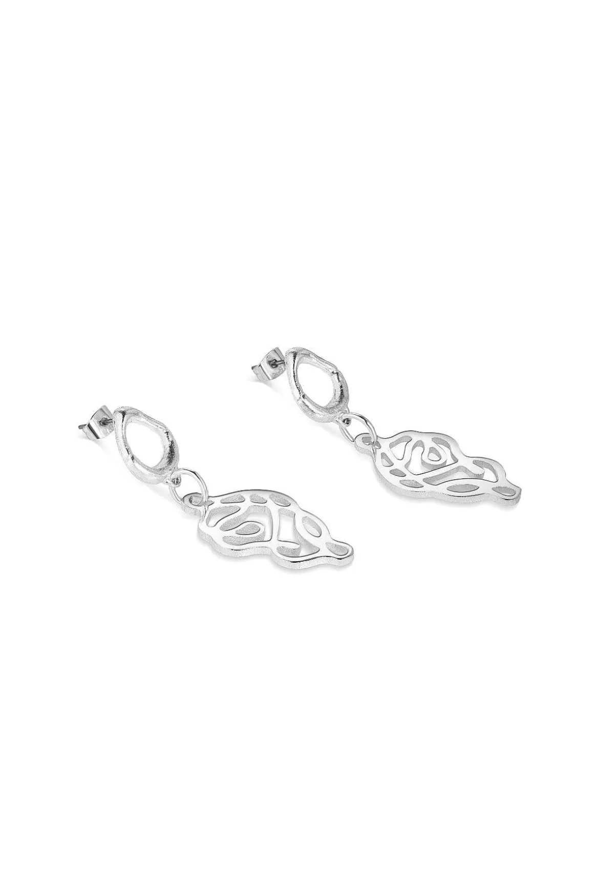 Newbridge Silverware Jewellery Molten Knot Drop Earrings Fashion