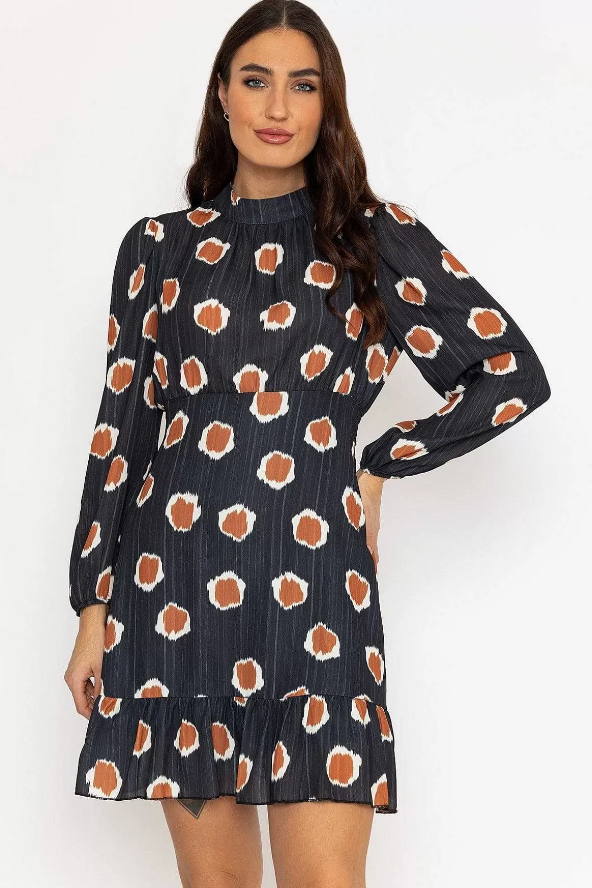 Pala D'oro Nadia Mini Dress In Black Print Outlet