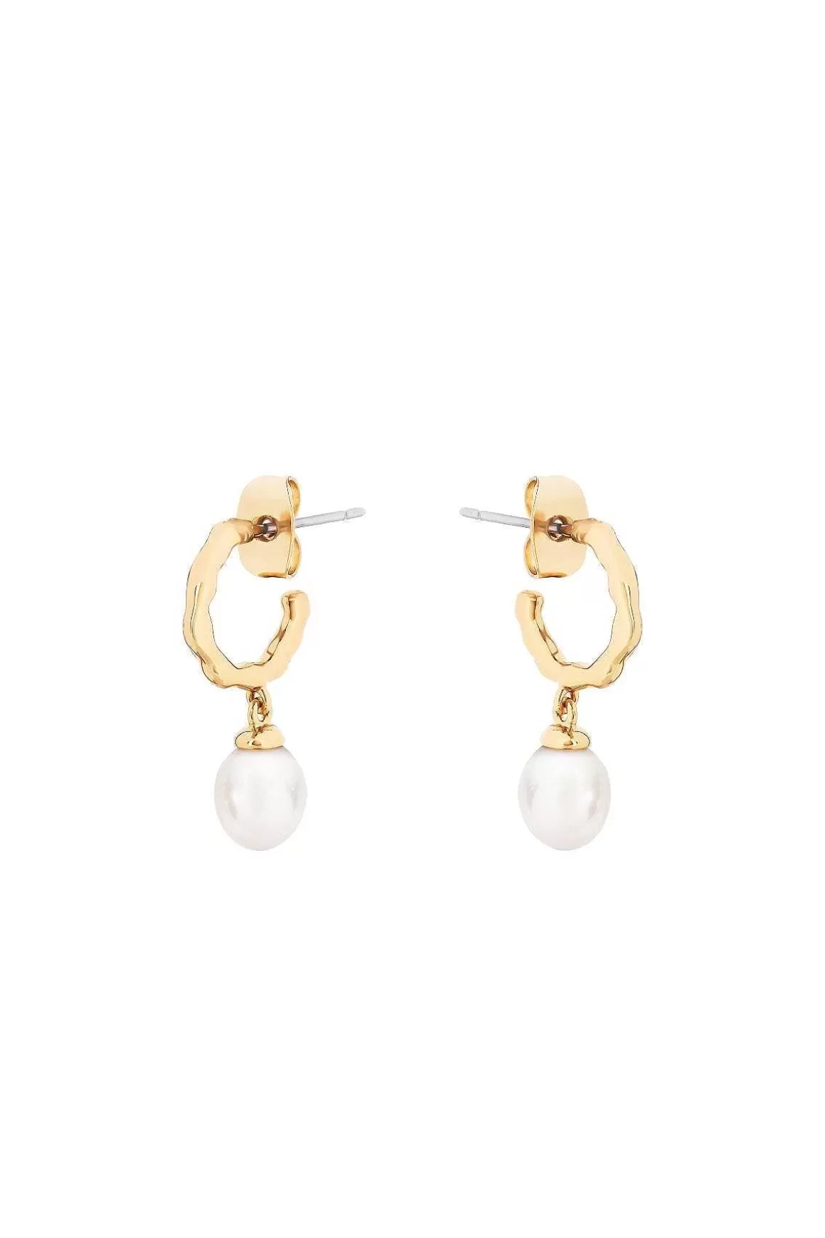 Tipperary Crystal Jewellery Natural Pearl Hoop Earrings Sale