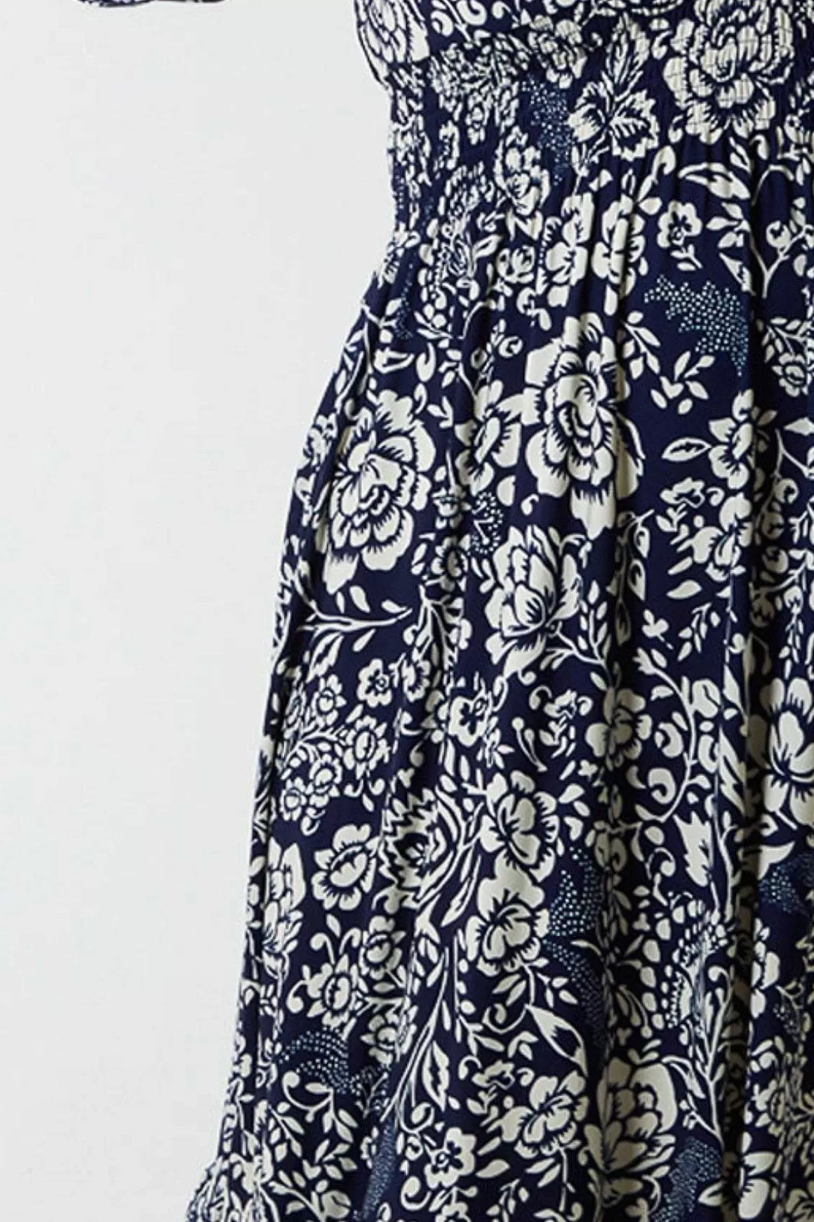 Nova of London Navy Printed Midi Dress Best