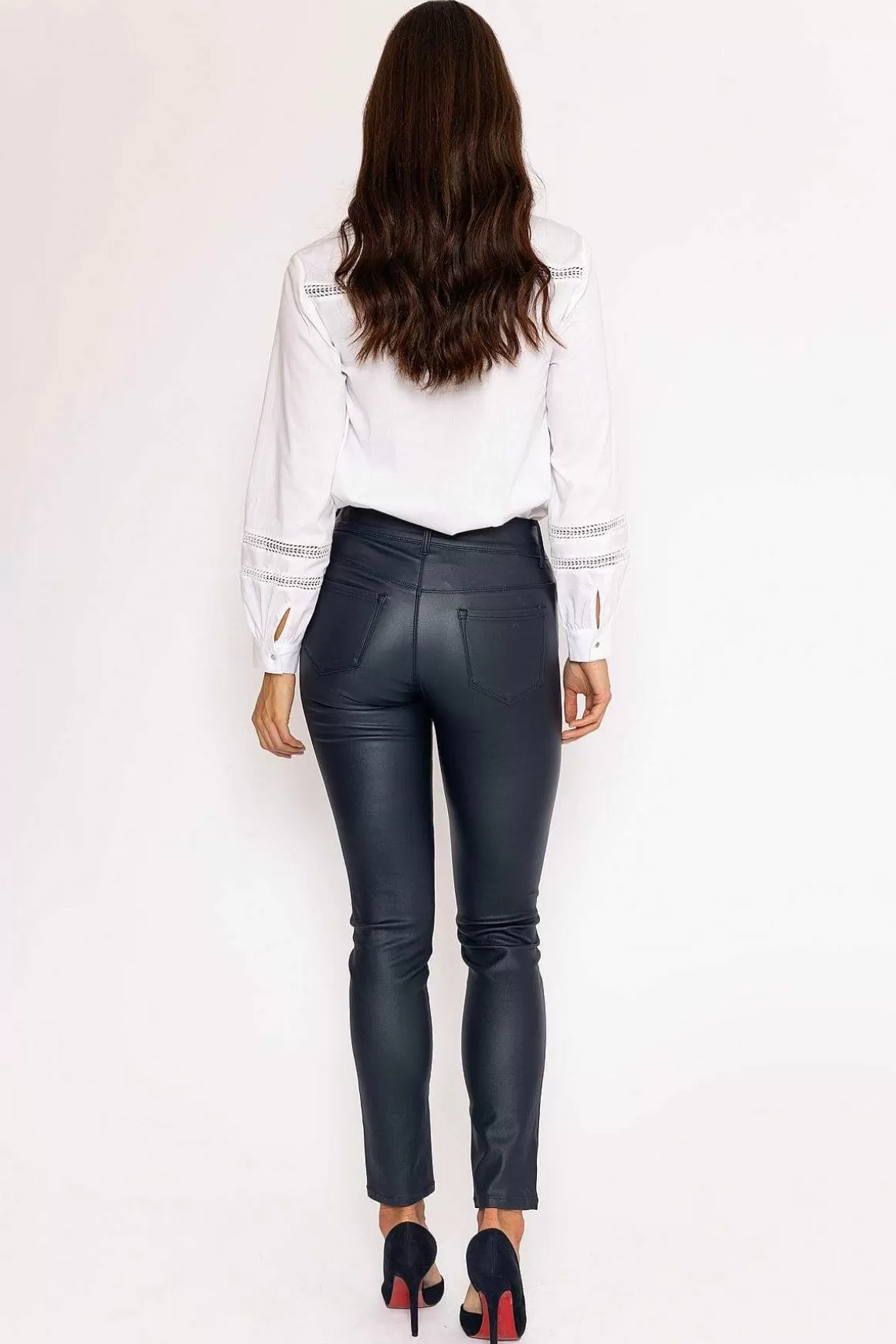 J'aime la Vie Navy Pu Jeans Cheap