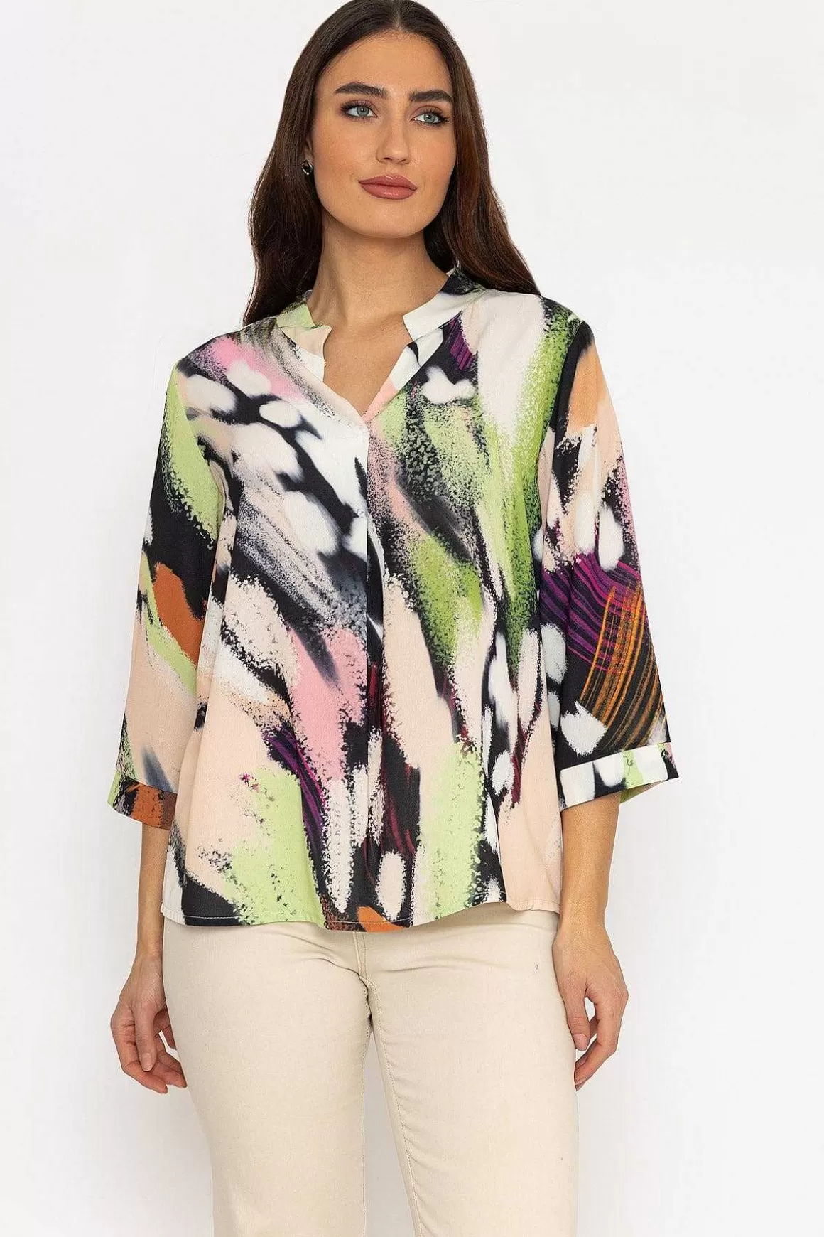 Pala D'oro Olivia Top In Multi Print Best