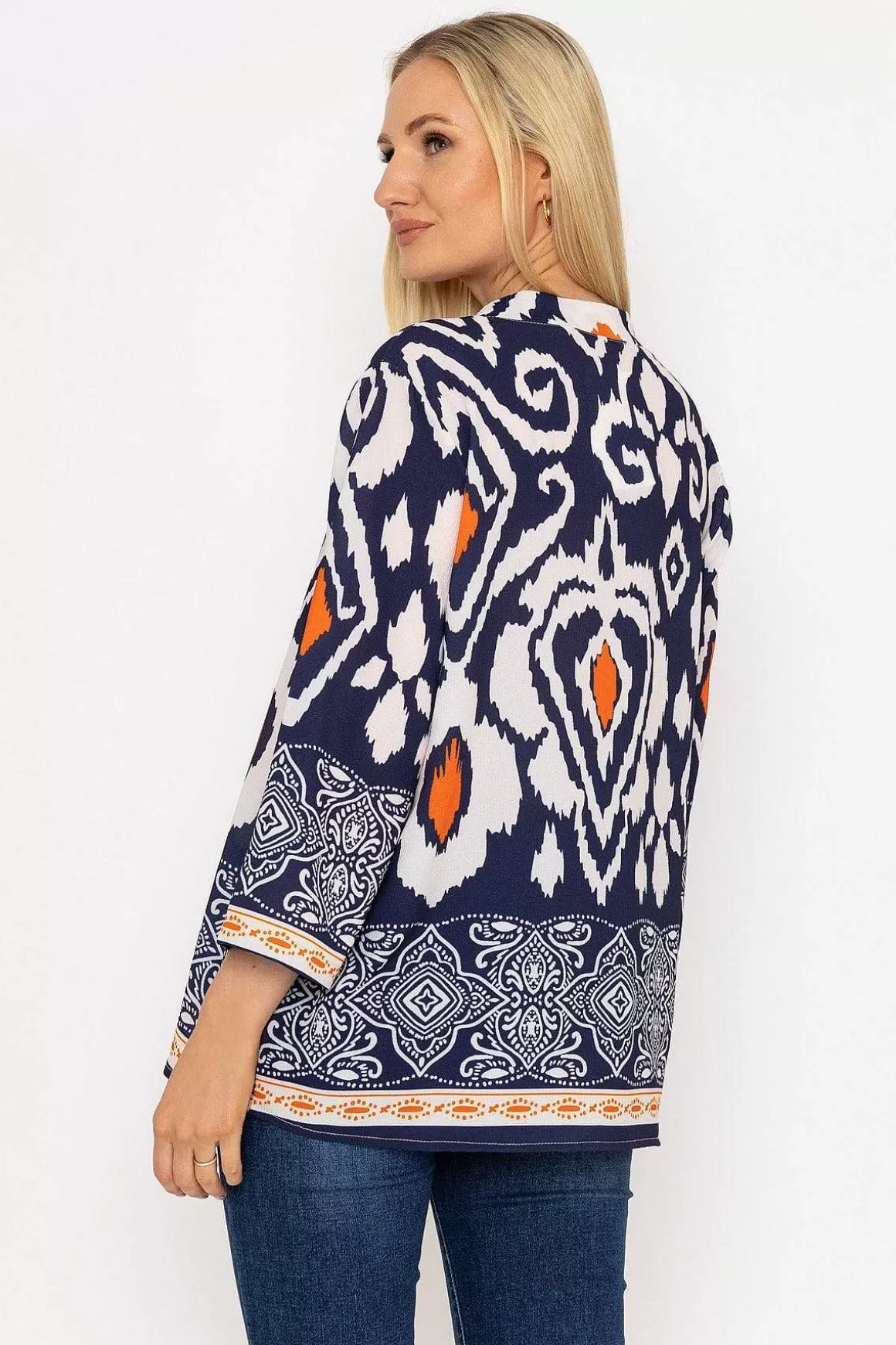 Pala D'oro Olivia Top In Navy Print Discount