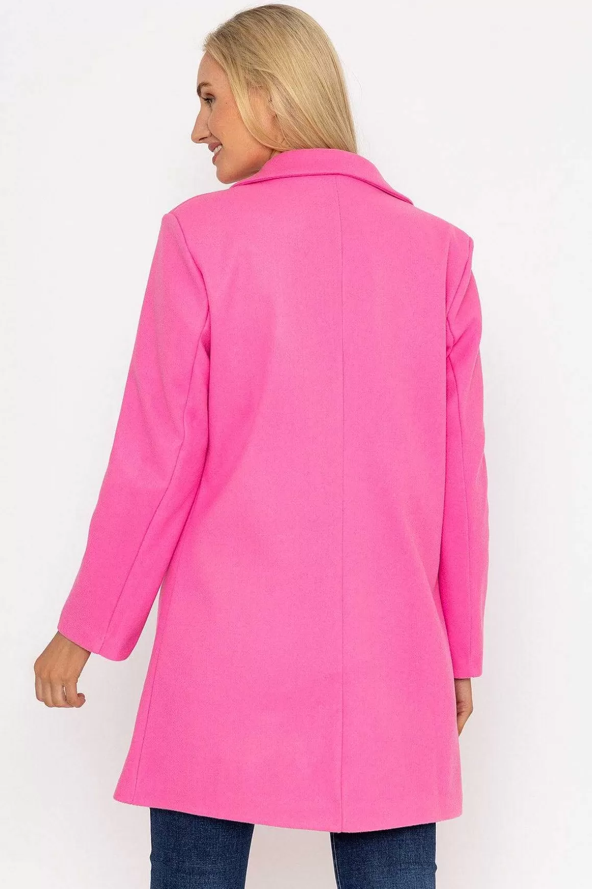 Pala D'oro One Button Coat In Pink Best Sale