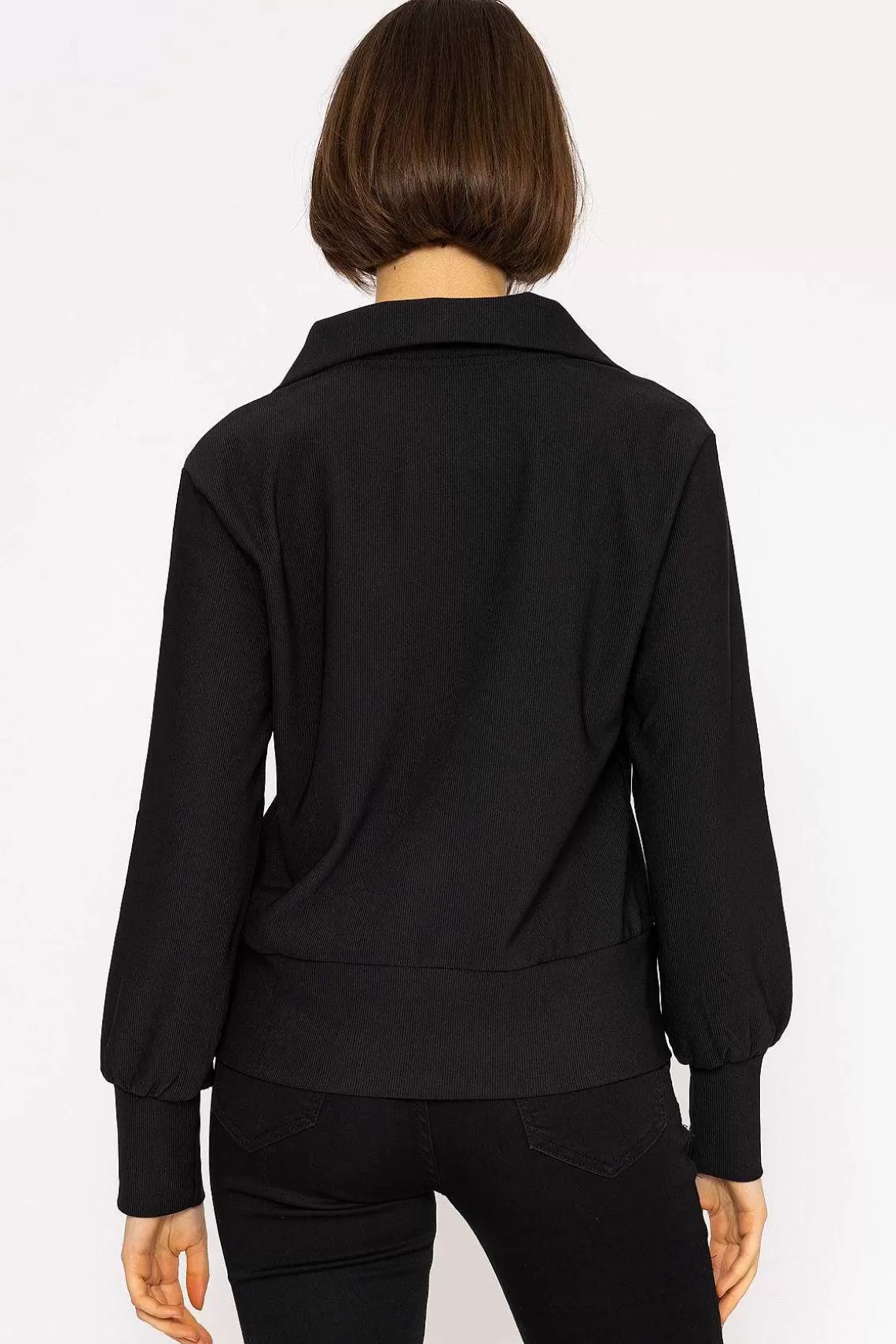 Vero Moda Oversized Zip Sweat Top In Black Sale