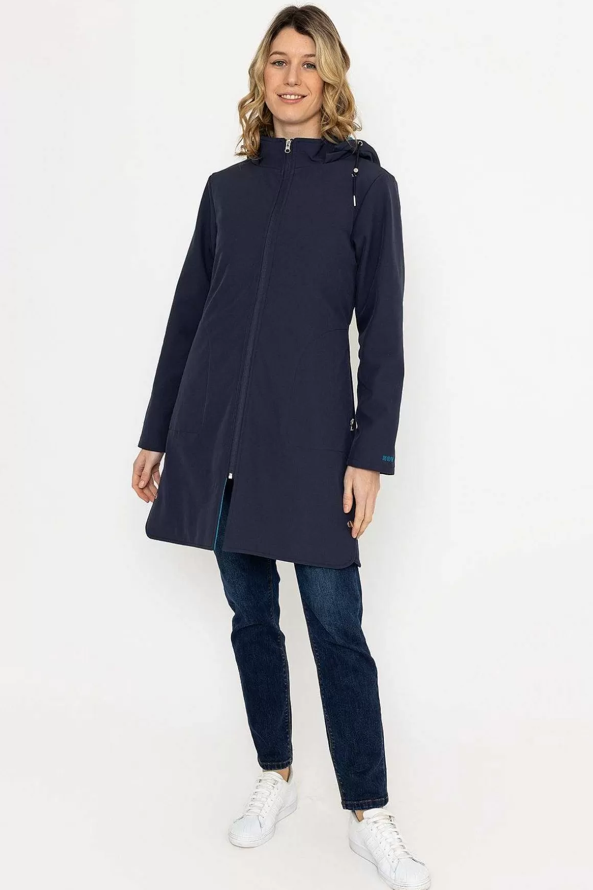 Kelly & Grace Weekend Padded Winter Softshell Jacket In Navy Outlet