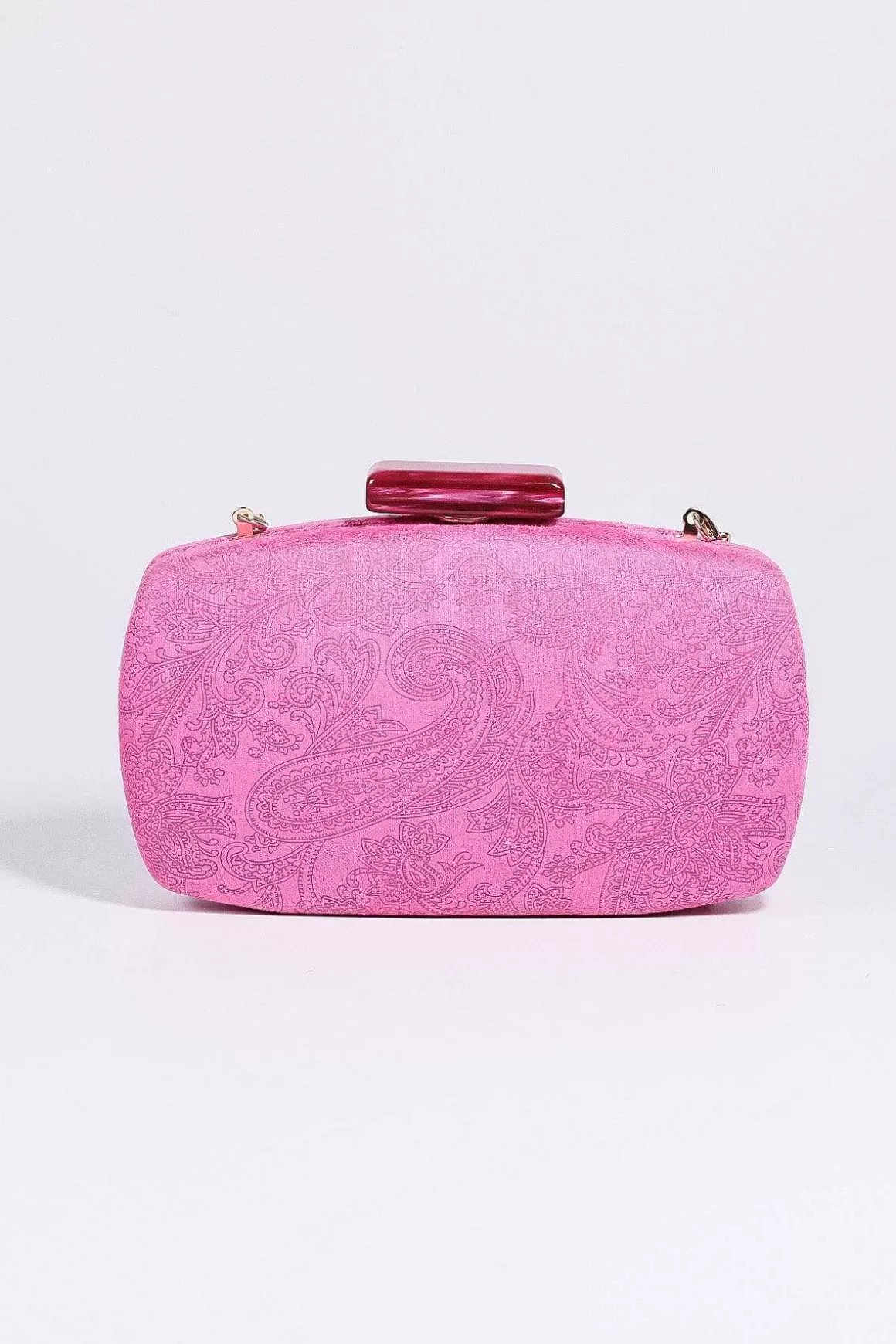 SOUL Accessories Paisley Fabric Clutch In Pink Sale