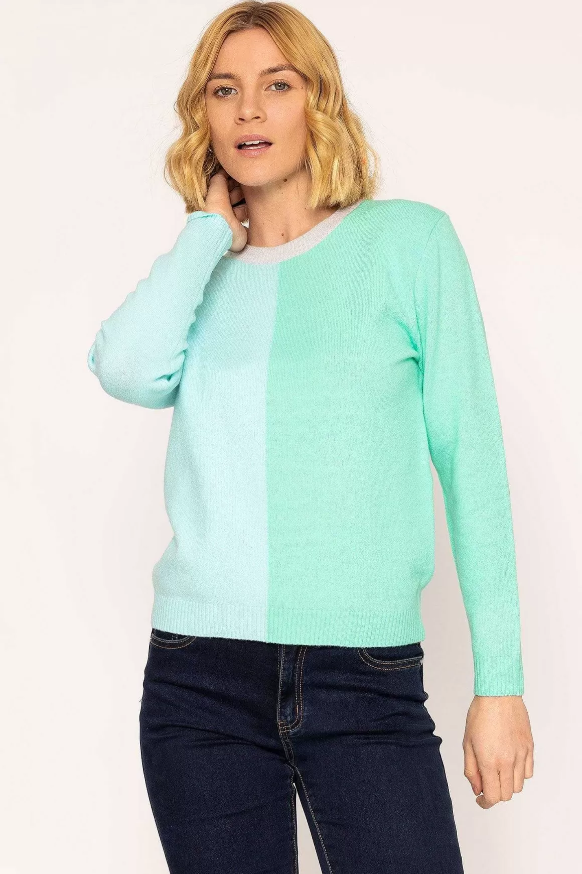 Kelly & Grace Weekend Panel Knit In Green New