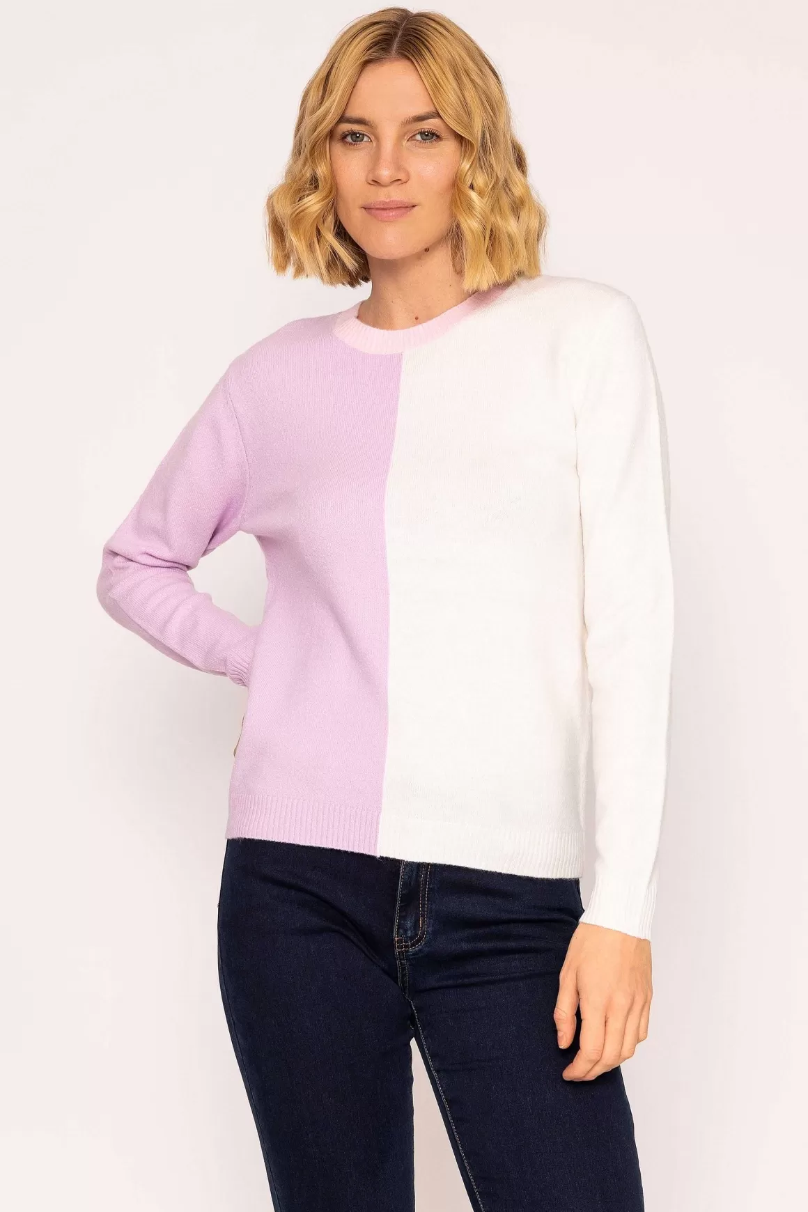 Kelly & Grace Weekend Panel Knit In Lilac Discount