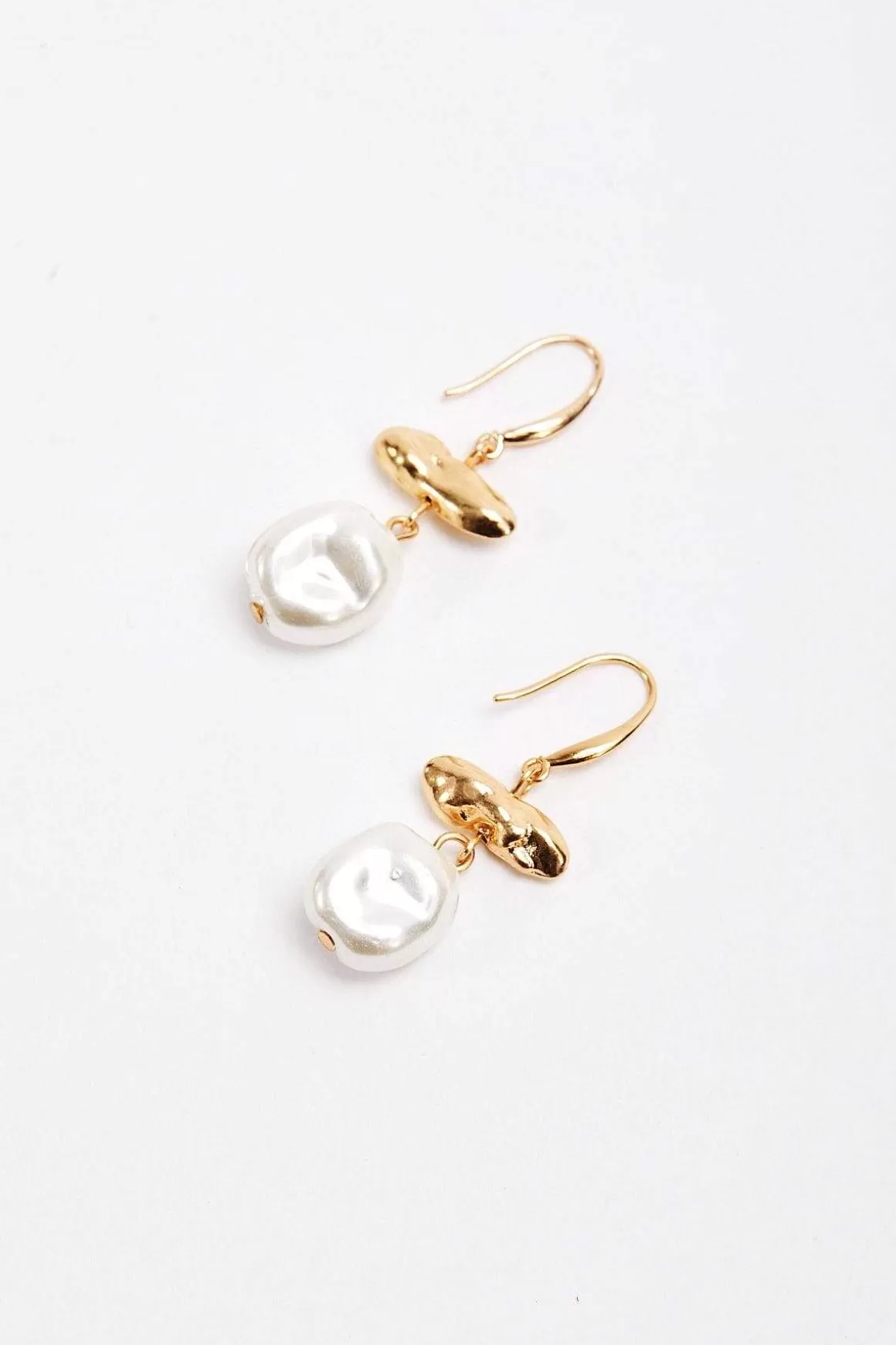 Joularie Pearl And Gold Beaded Earrings Store