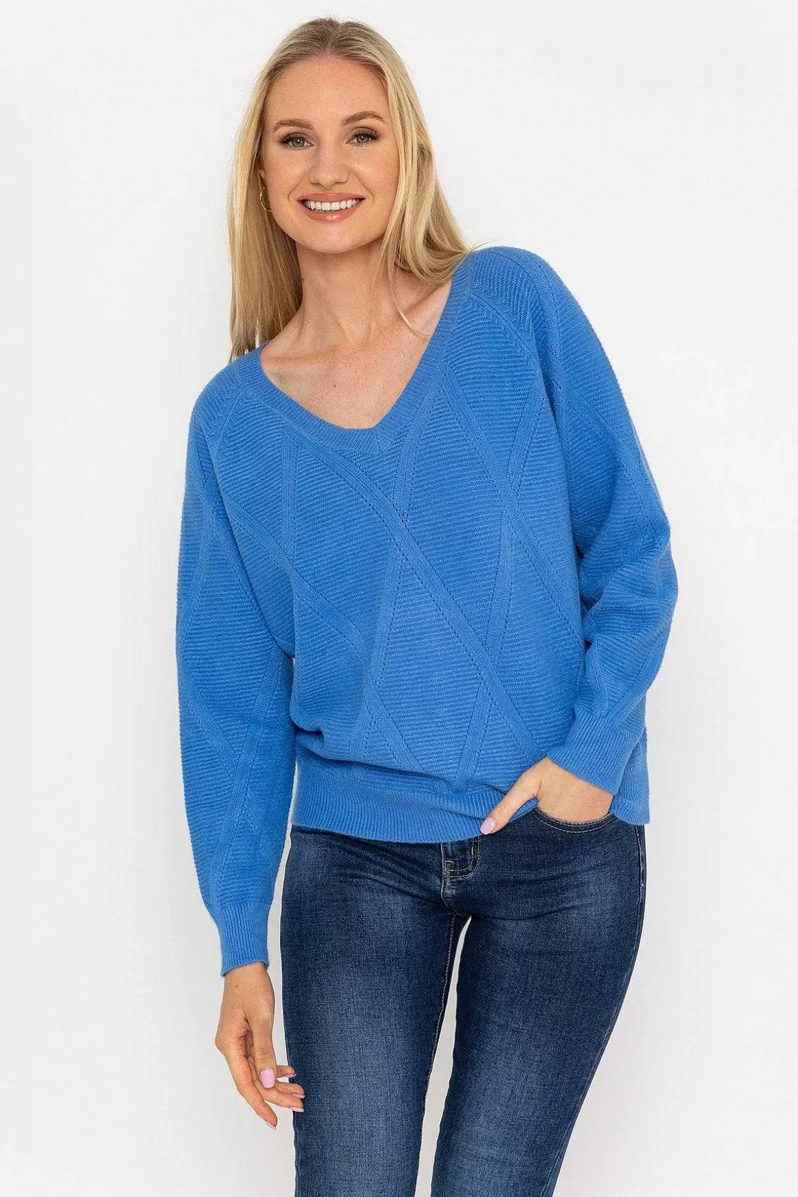 J'aime la Vie Pearl Back Knit In Blue Flash Sale