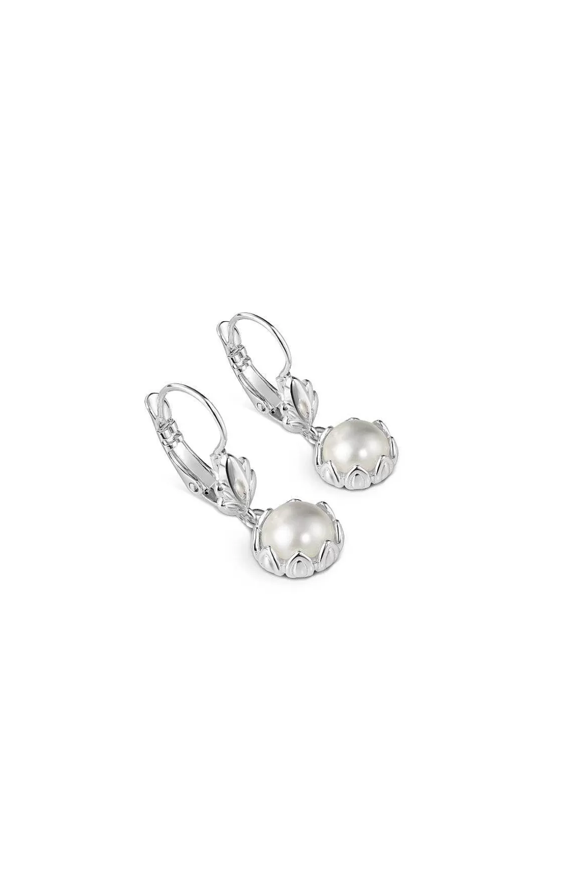 Newbridge Silverware Jewellery Pearl Leaf Drop Earrings Online