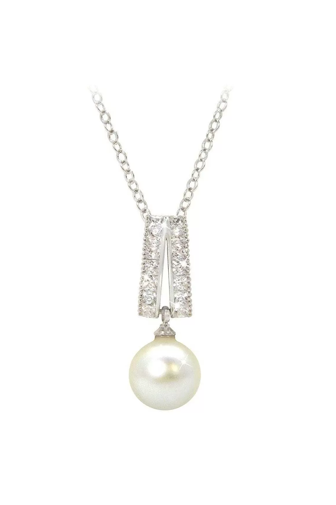 Tipperary Crystal Jewellery Pearl Pendant With Stones In Silver Best Sale