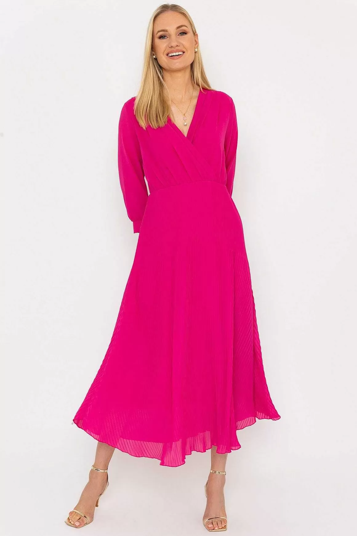 Pala D'oro Pink Hannah Midi Dress Shop