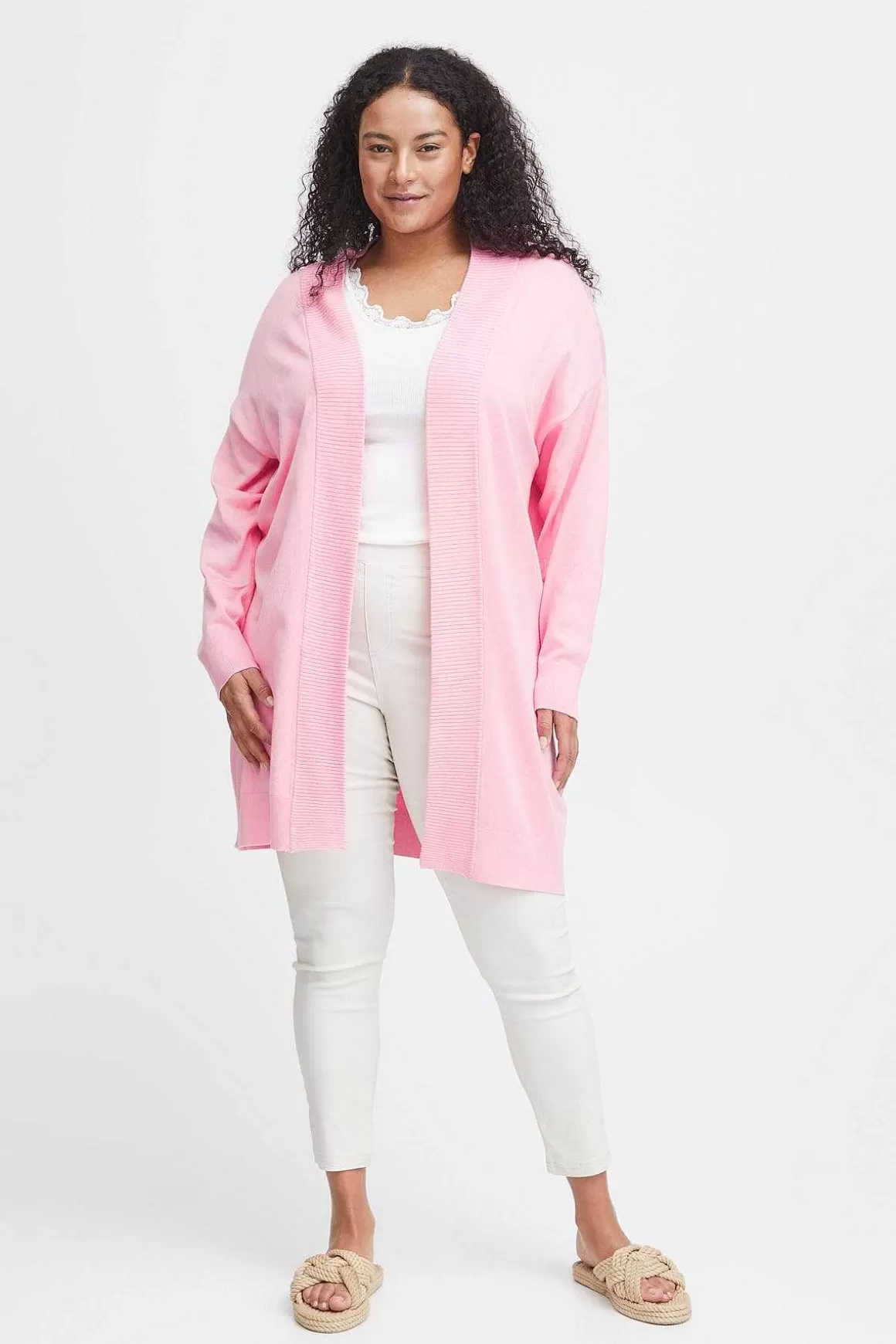 Simple Wish Pink Knitted Cardigan Online