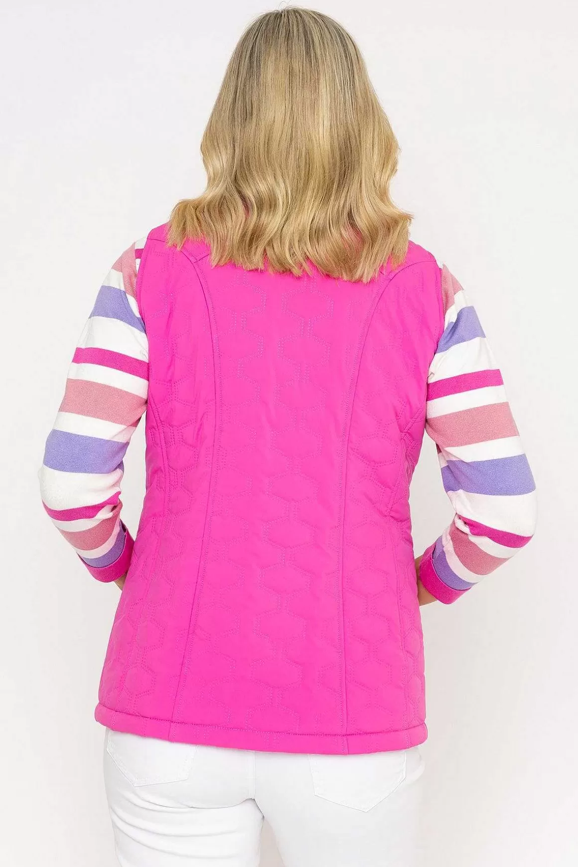 Voulez Vous Pink Quilted Gilet Fashion