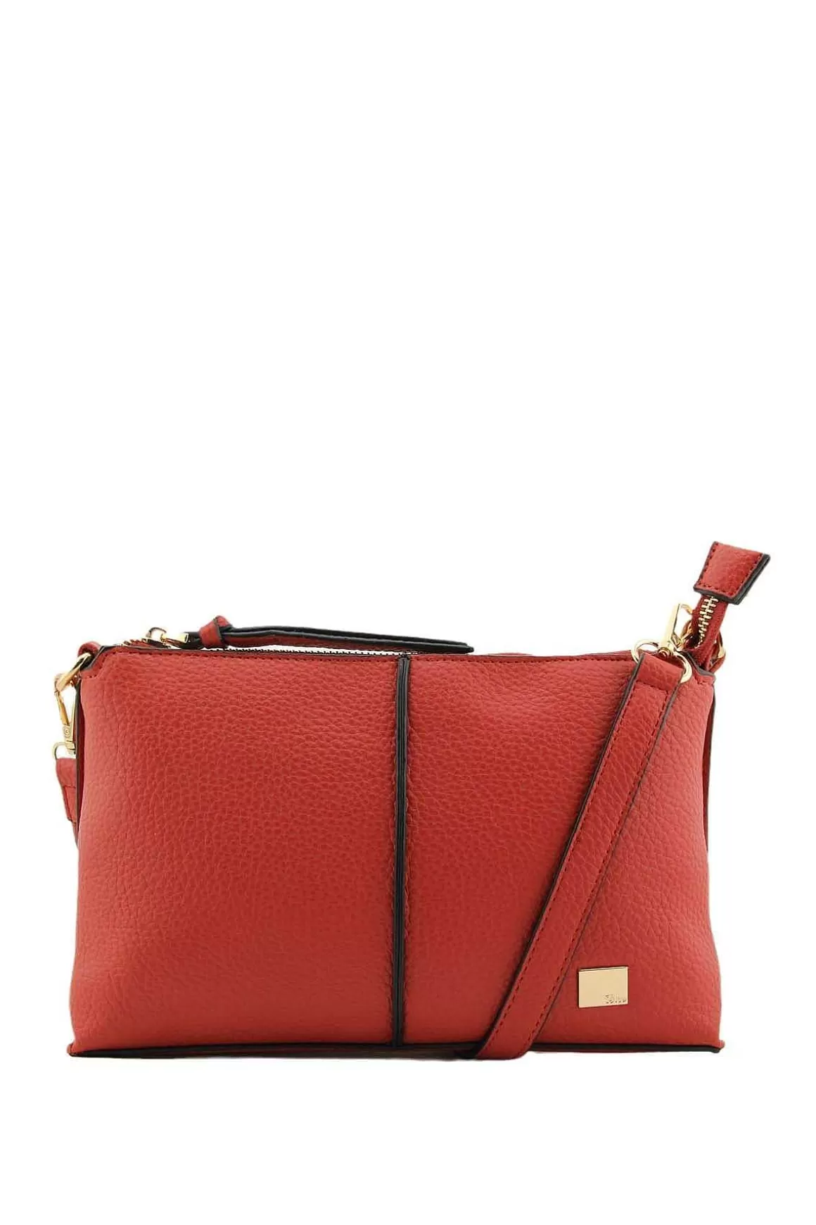 Dice Pipa Crossbody Bag In Red Hot