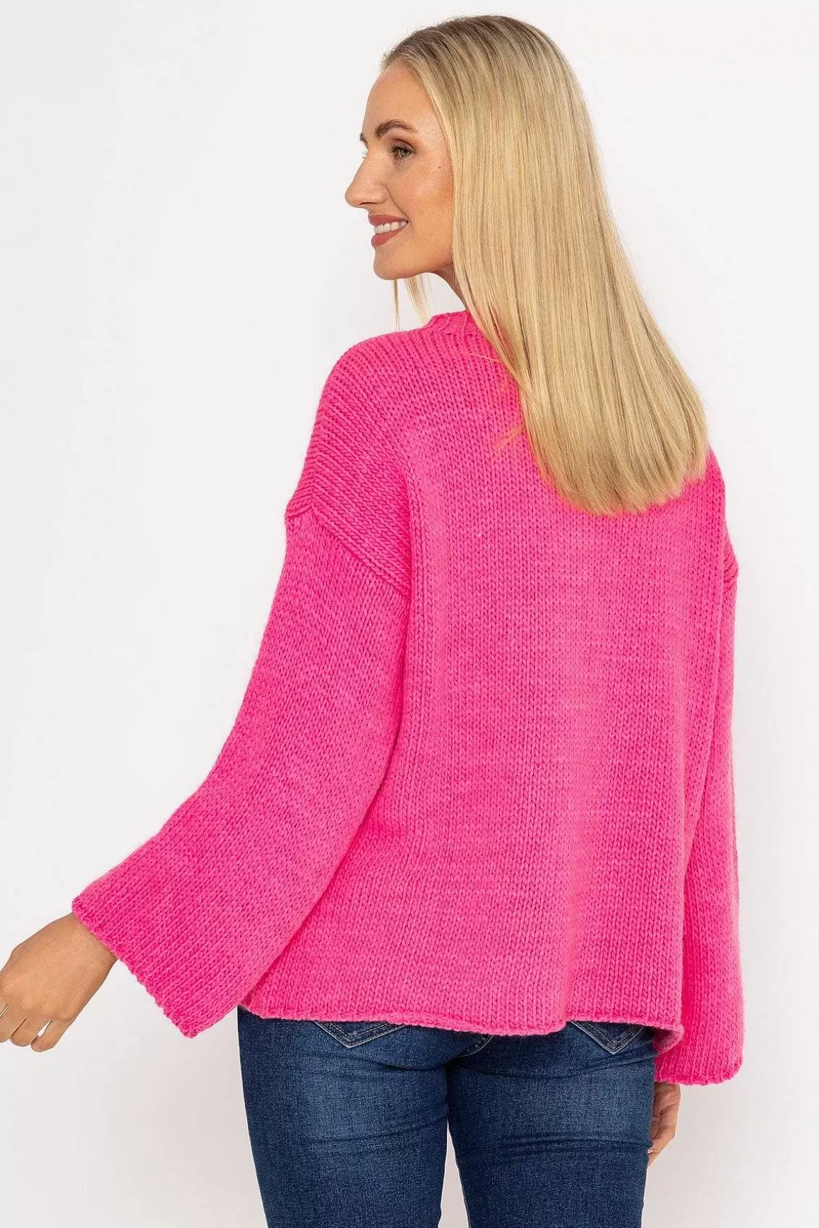 Pala D'oro Pocket Knit In Pink Hot