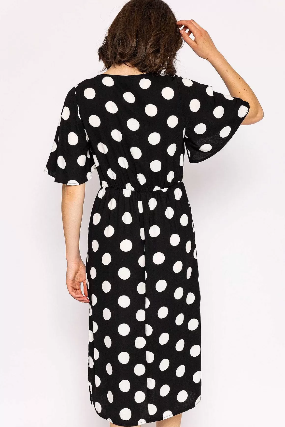 Rowen Avenue Polka Dot Dress In Black Cheap