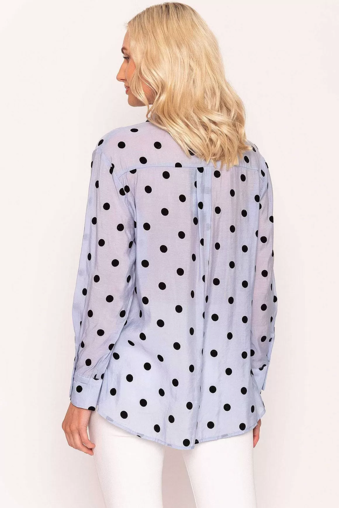 Kelly & Grace Weekend Polka Dot Shirt In Sage Online