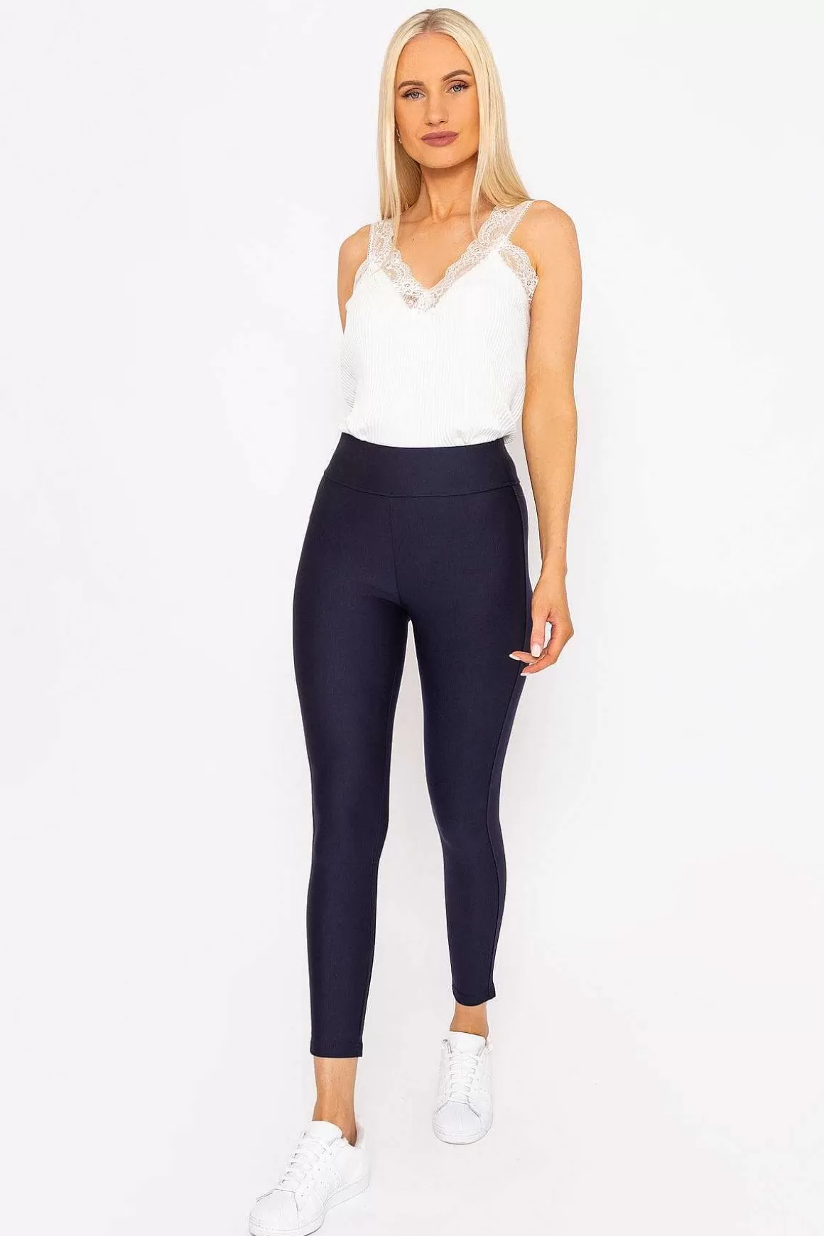 J'aime la Vie Ponte Leggings In Navy New