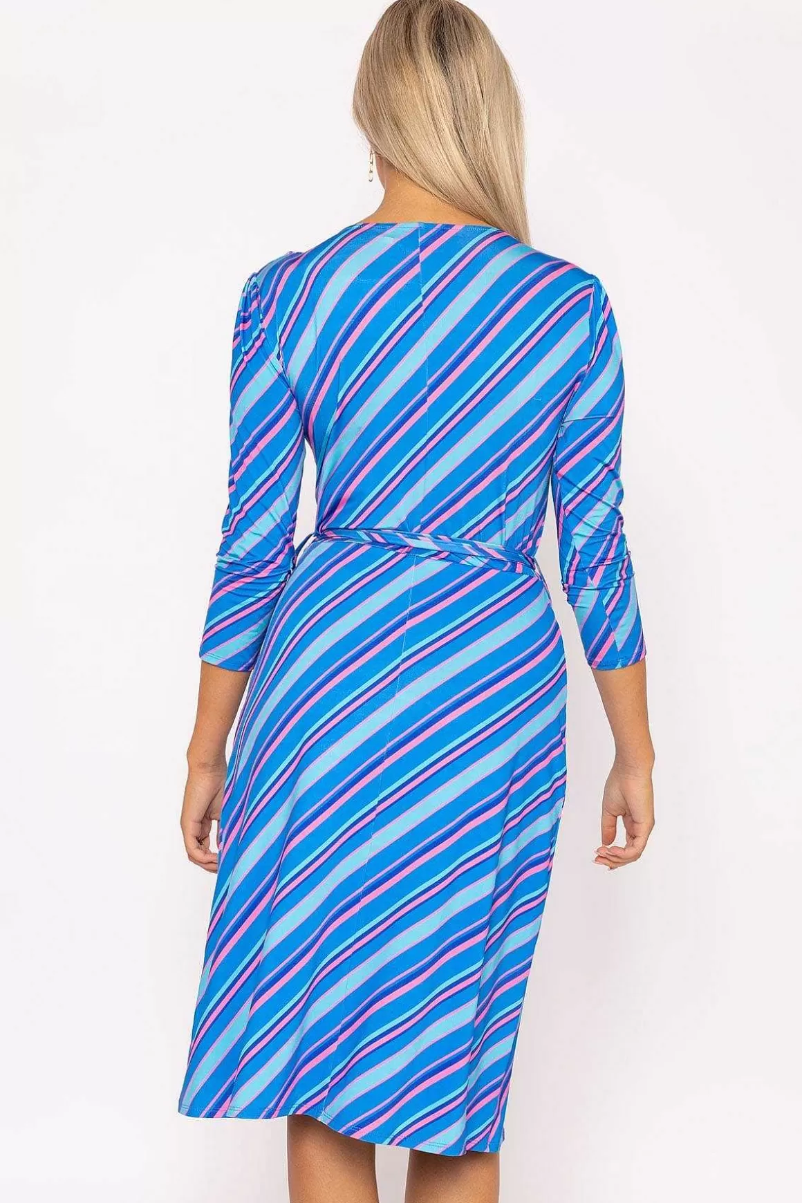 Rowen Avenue Printed Blue Jersey Dress Clearance