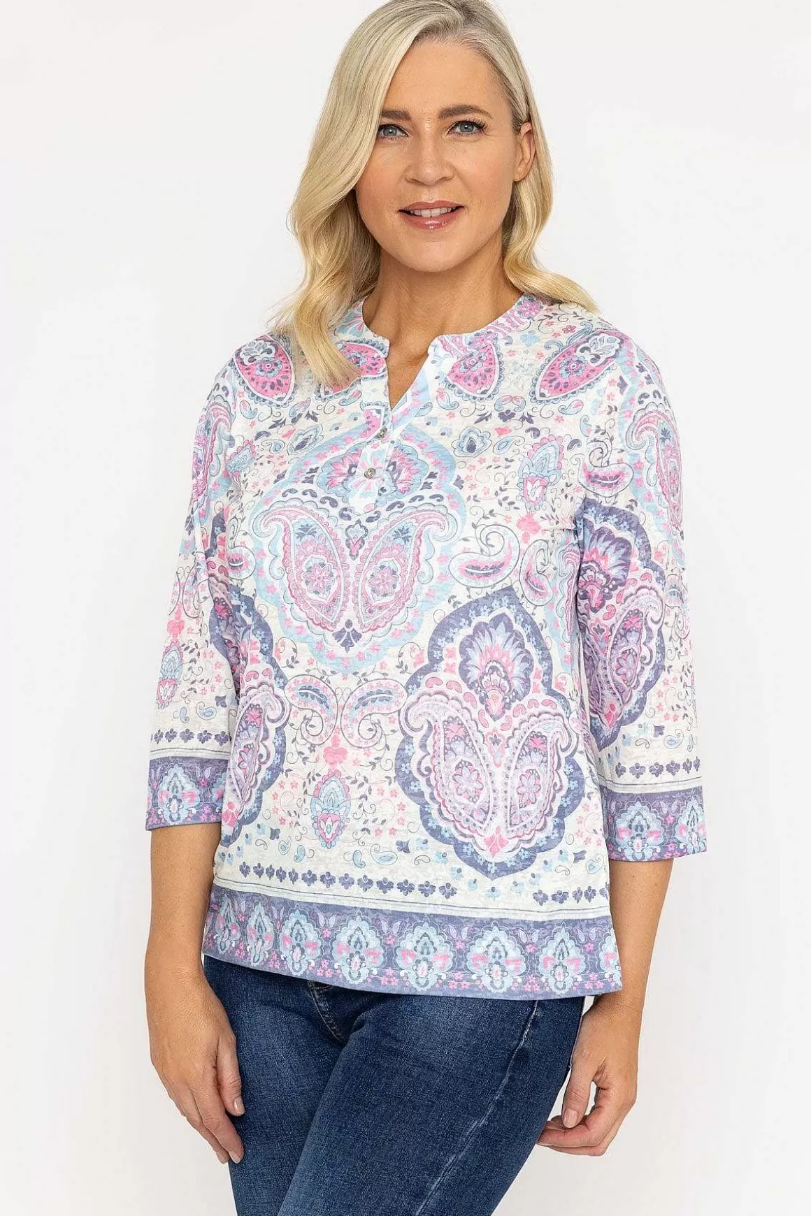 Voulez Vous Printed Plaquet Top In Pink Cheap