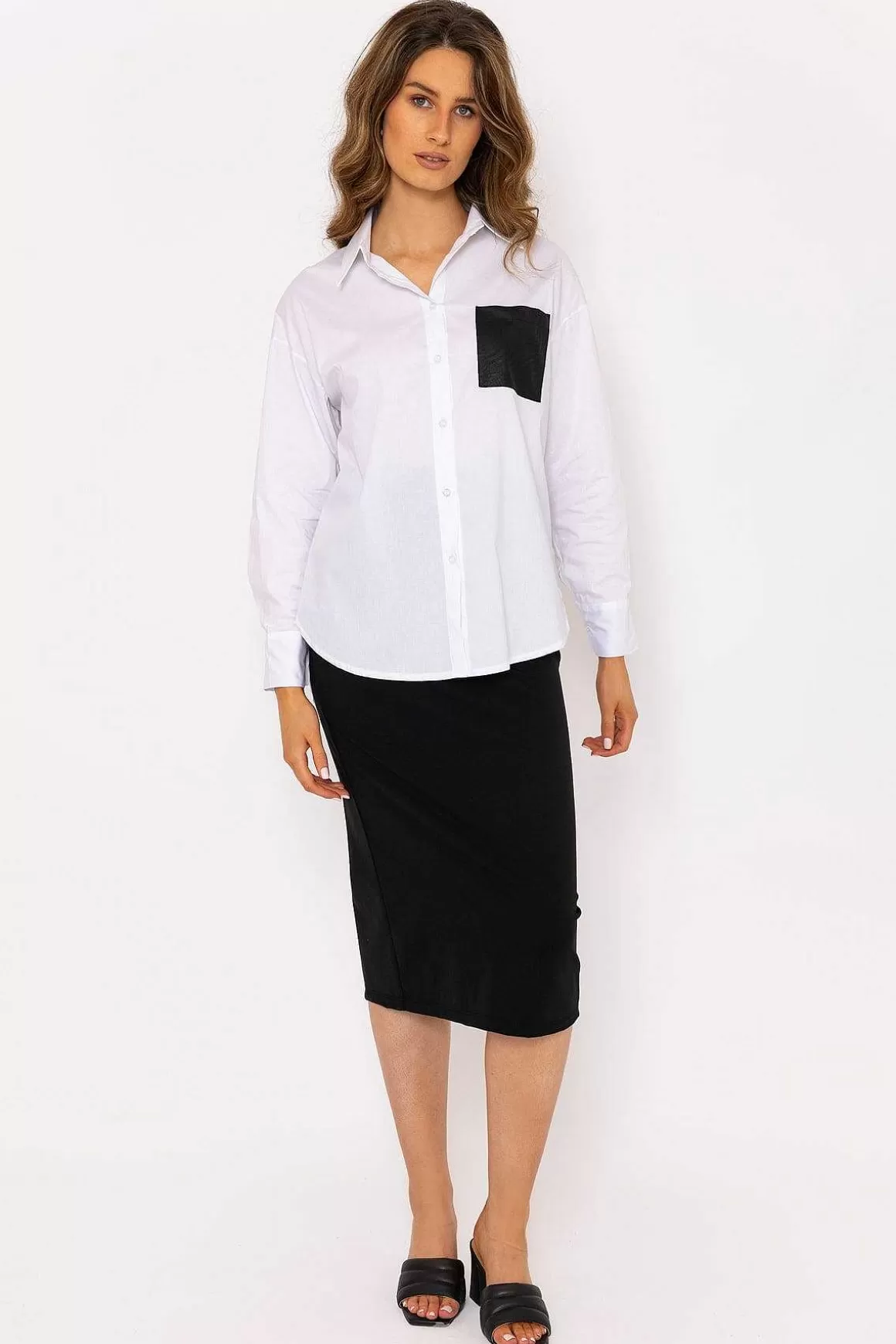 J'aime la Vie Pu Pocket Shirt Sale