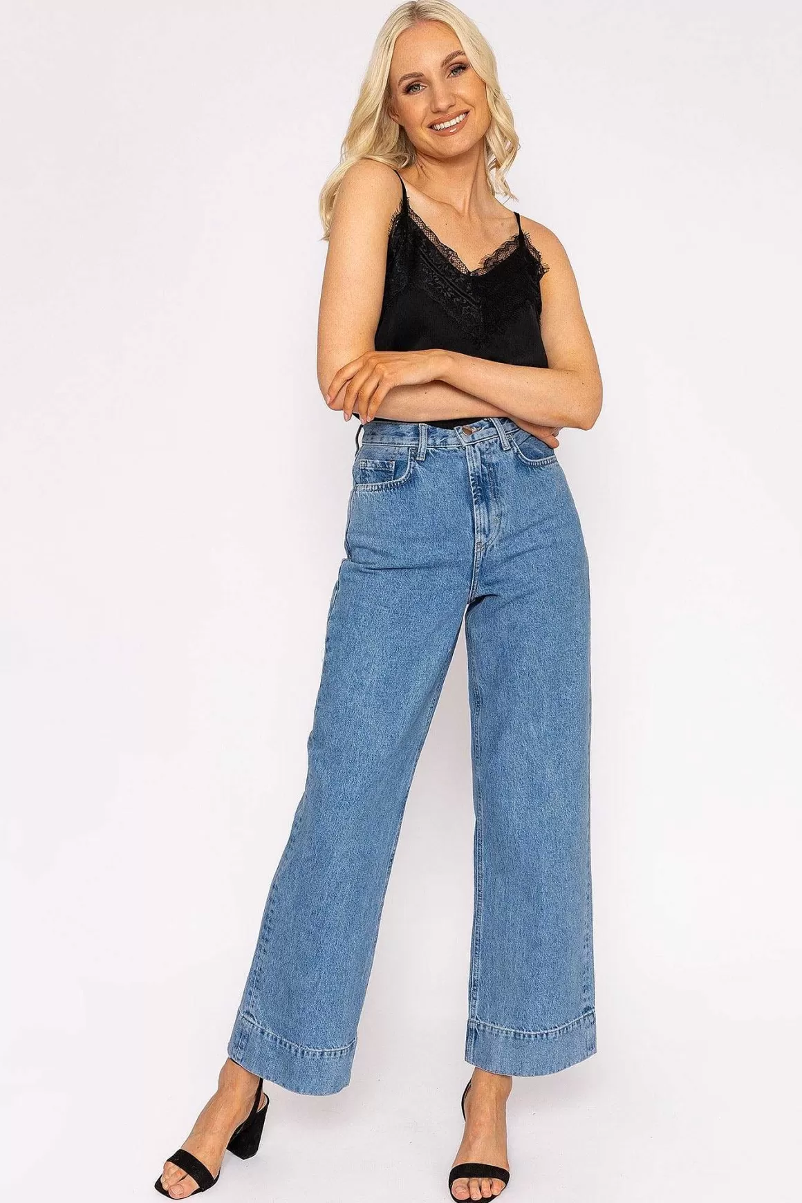 Vero Moda Rebecca Wide Jeans In Denim 32\\ Clearance