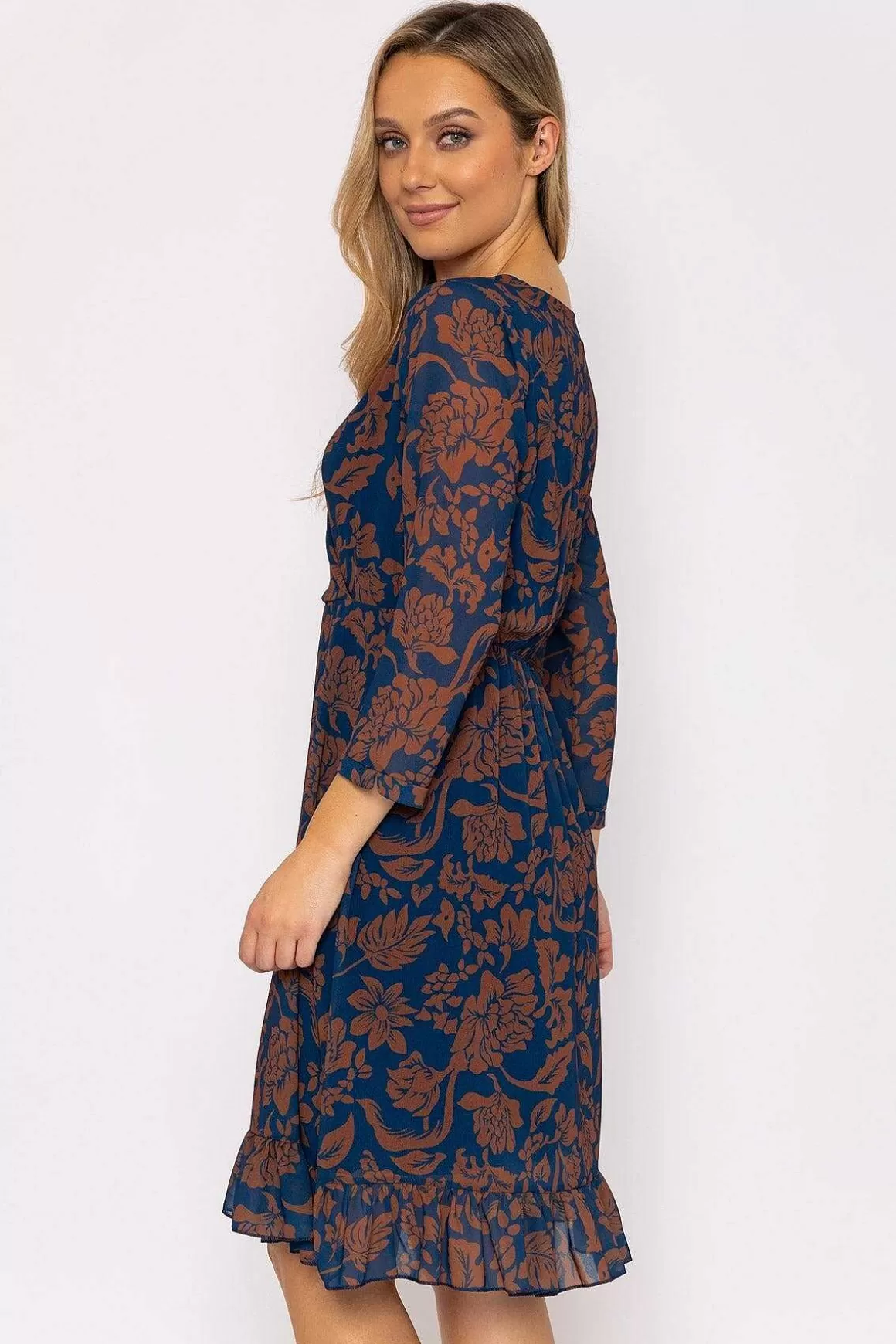 Pala D'oro Roisin Navy Knee Length Dress Store