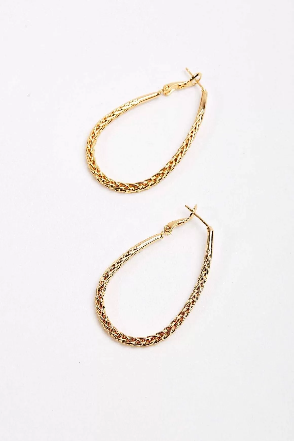 Joularie Rope Detail Hoop Earrings New