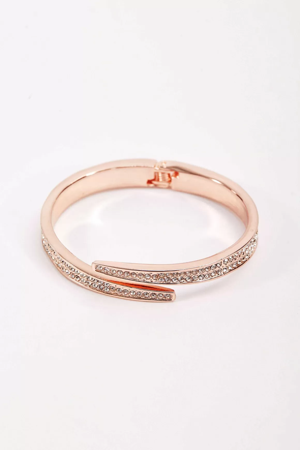 Soul Jewellery Rose Gold Hinge Diamante Bangle Cheap