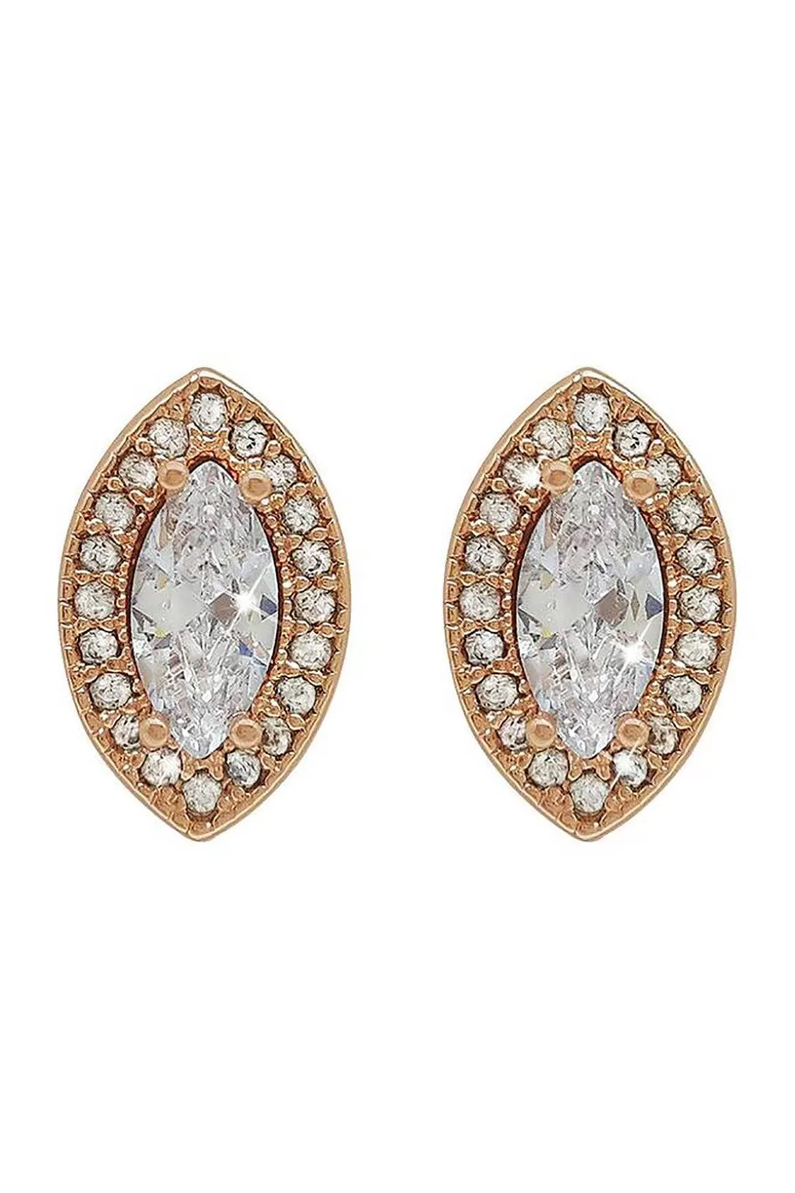 Tipperary Crystal Jewellery Rose Gold Marquise Cut Earrings Best