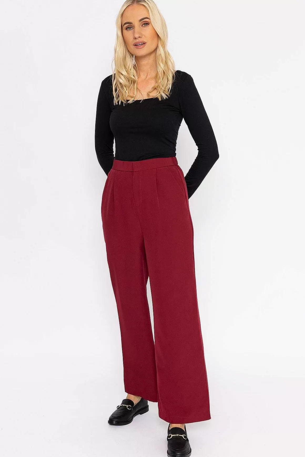 Rowen Avenue Rubix Pant In Burgundy Fashion