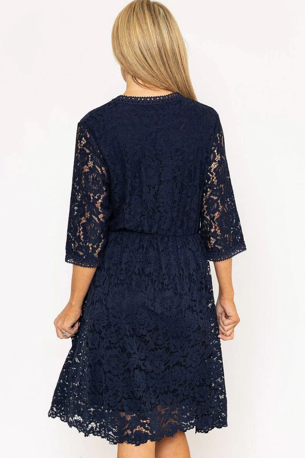 Pala D'oro Sally Midi Dress In Navy Cheap