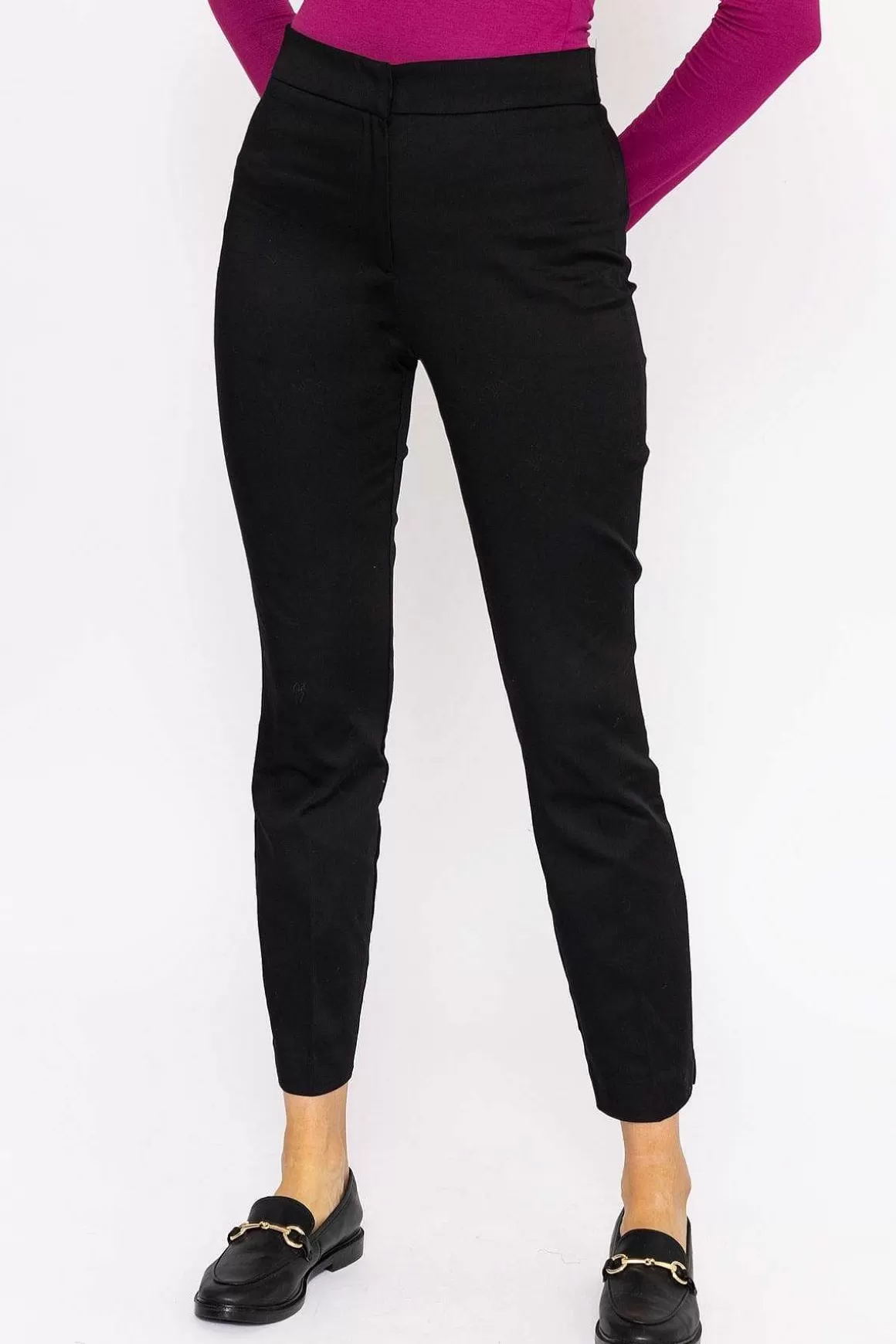 Kelly & Grace Weekend Sateen Pant In Black Shop