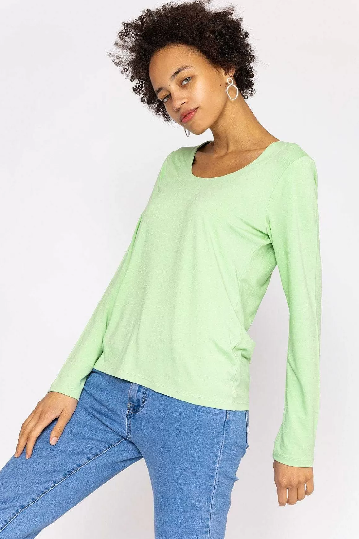 Kelly & Grace Weekend Scoop Neck Tee In Mint Flash Sale