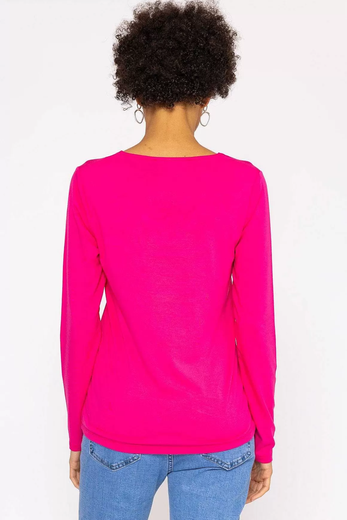 Kelly & Grace Weekend Scoop Neck Tee In Pink Outlet