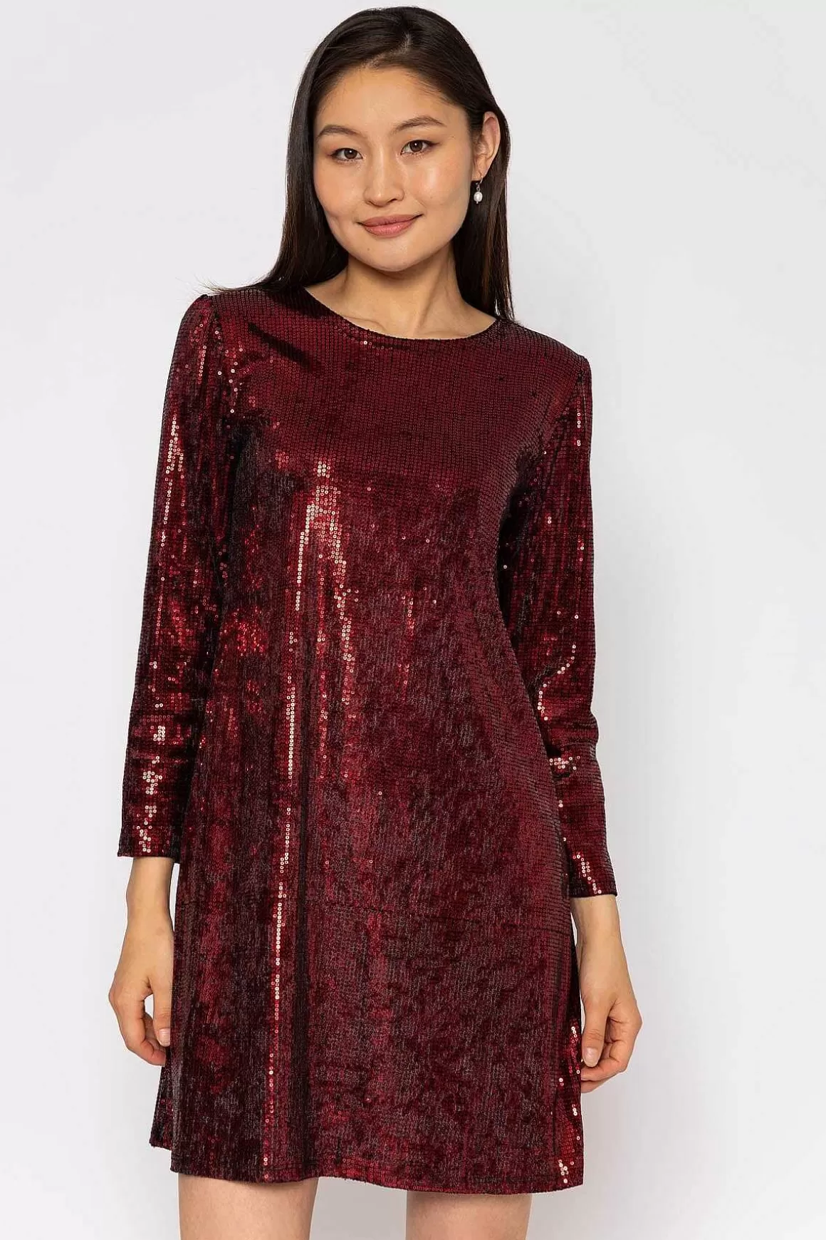 Pala D'oro Sequin Mini Dress In Red Best