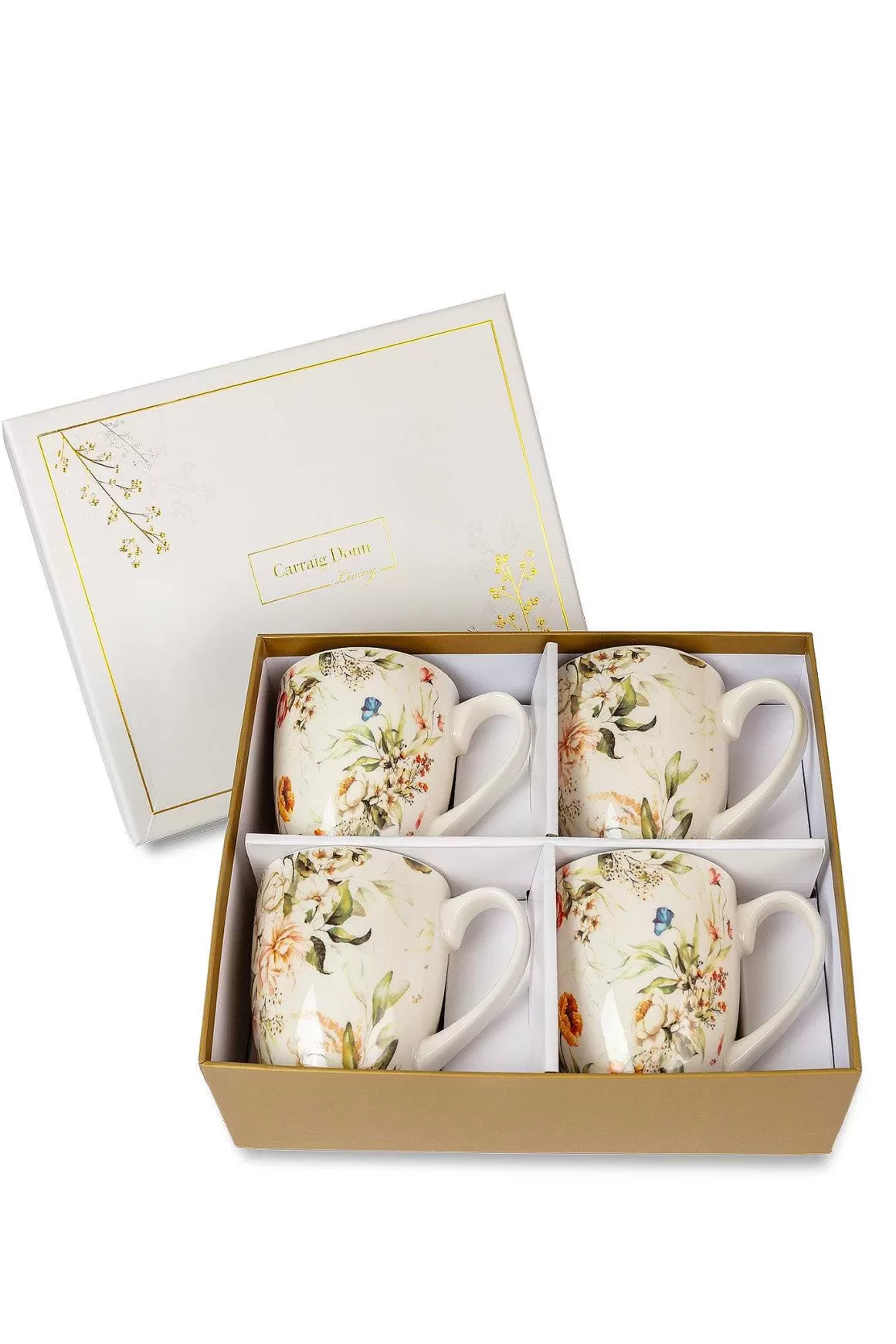 Carraig Donn Living Set Of 4 Vintage Floral Mugs Store