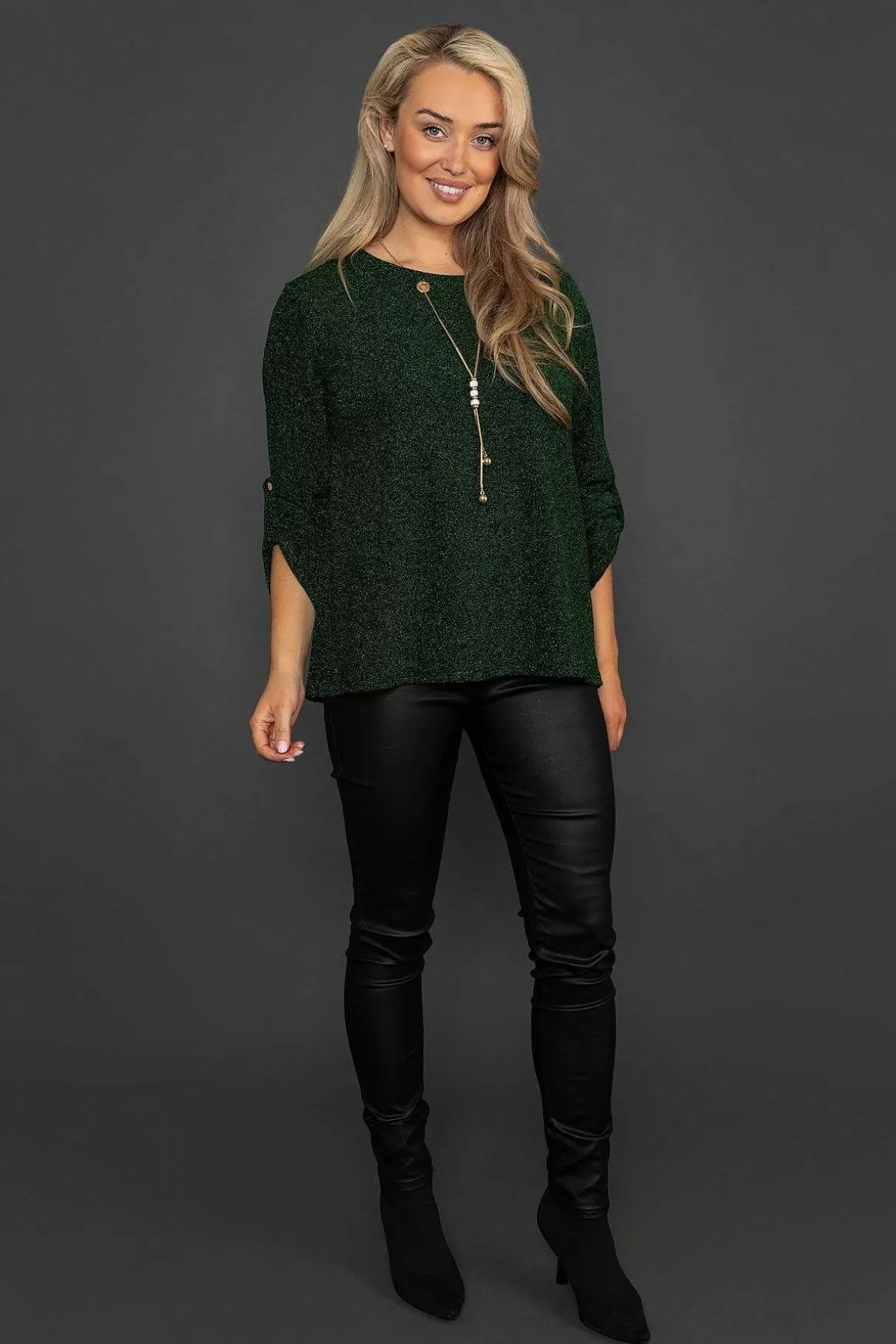 Pala D'oro Shimmer Top In Green Online