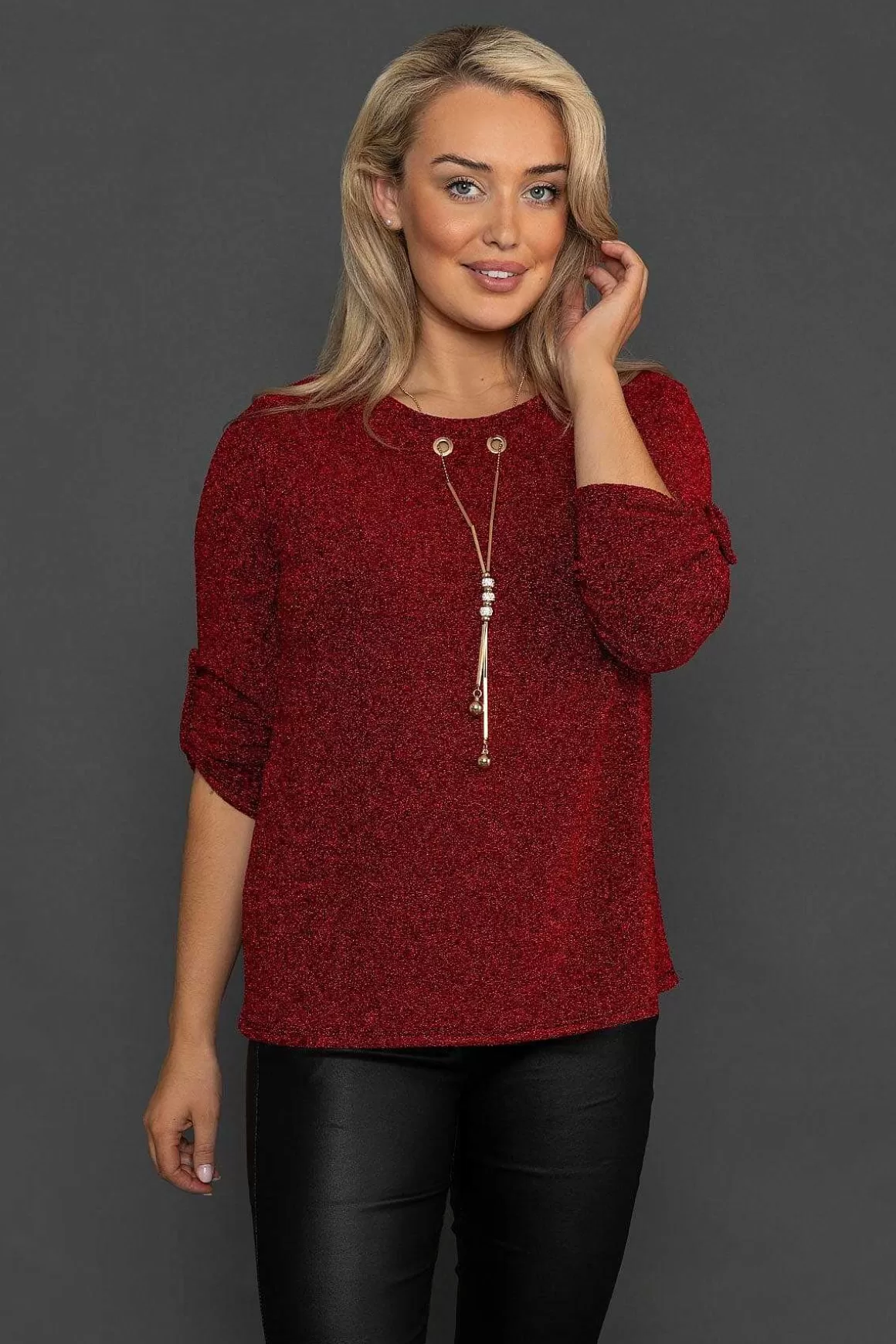 Pala D'oro Shimmer Top In Red Cheap