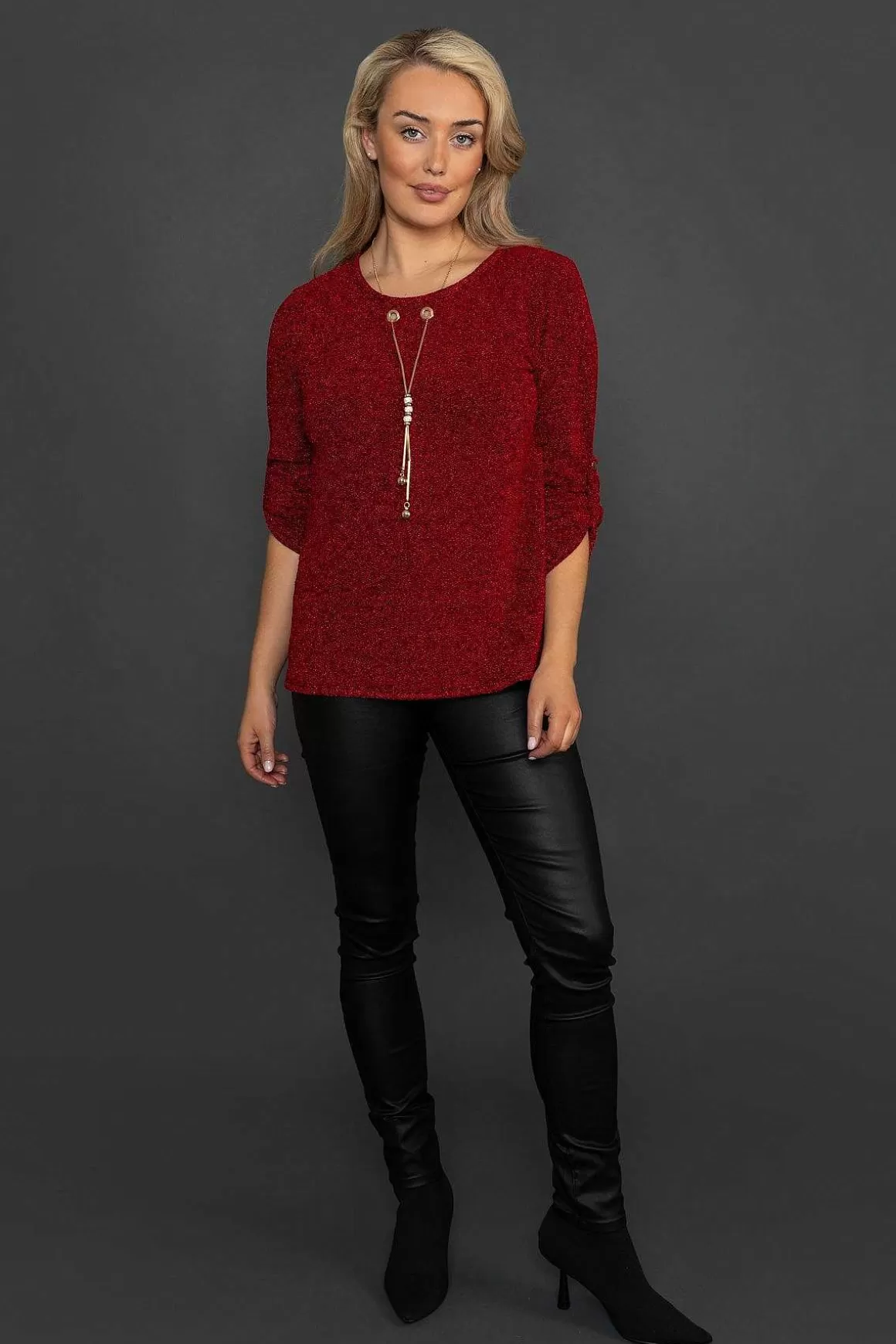 Pala D'oro Shimmer Top In Red Cheap