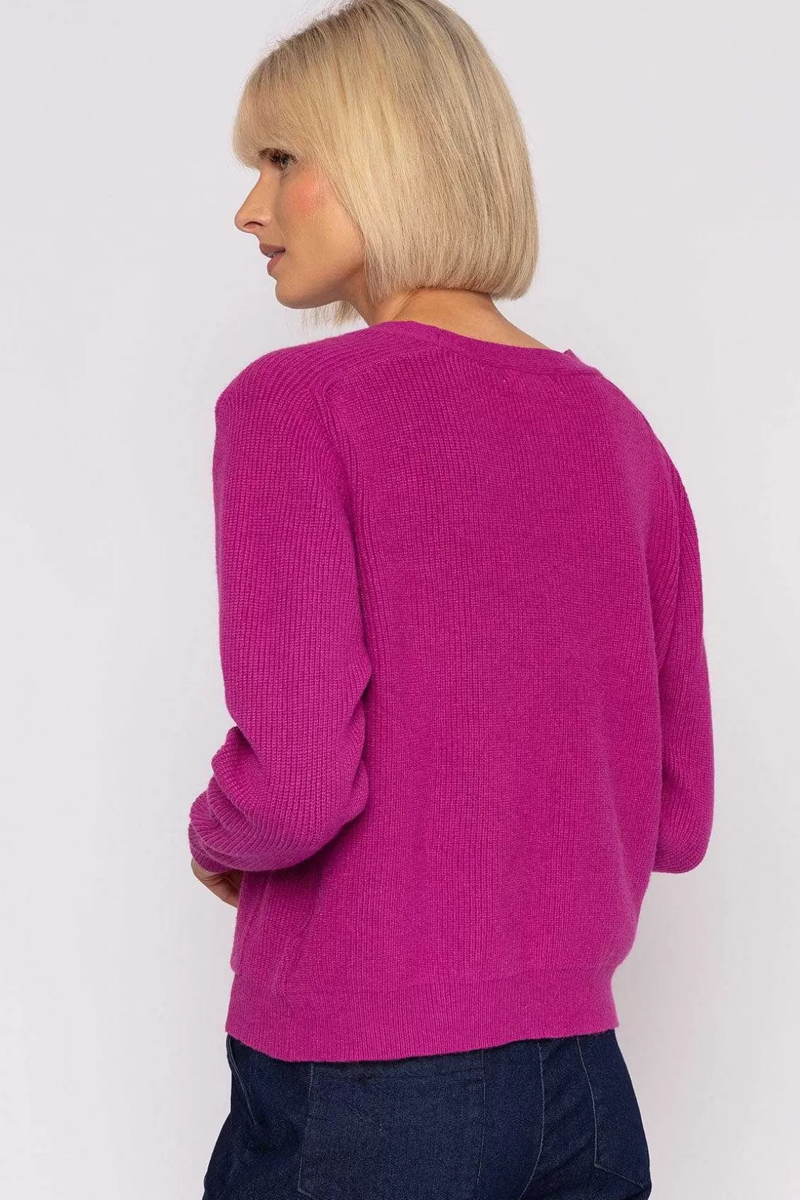 J'aime la Vie Short Cardigan In Magenta Shop