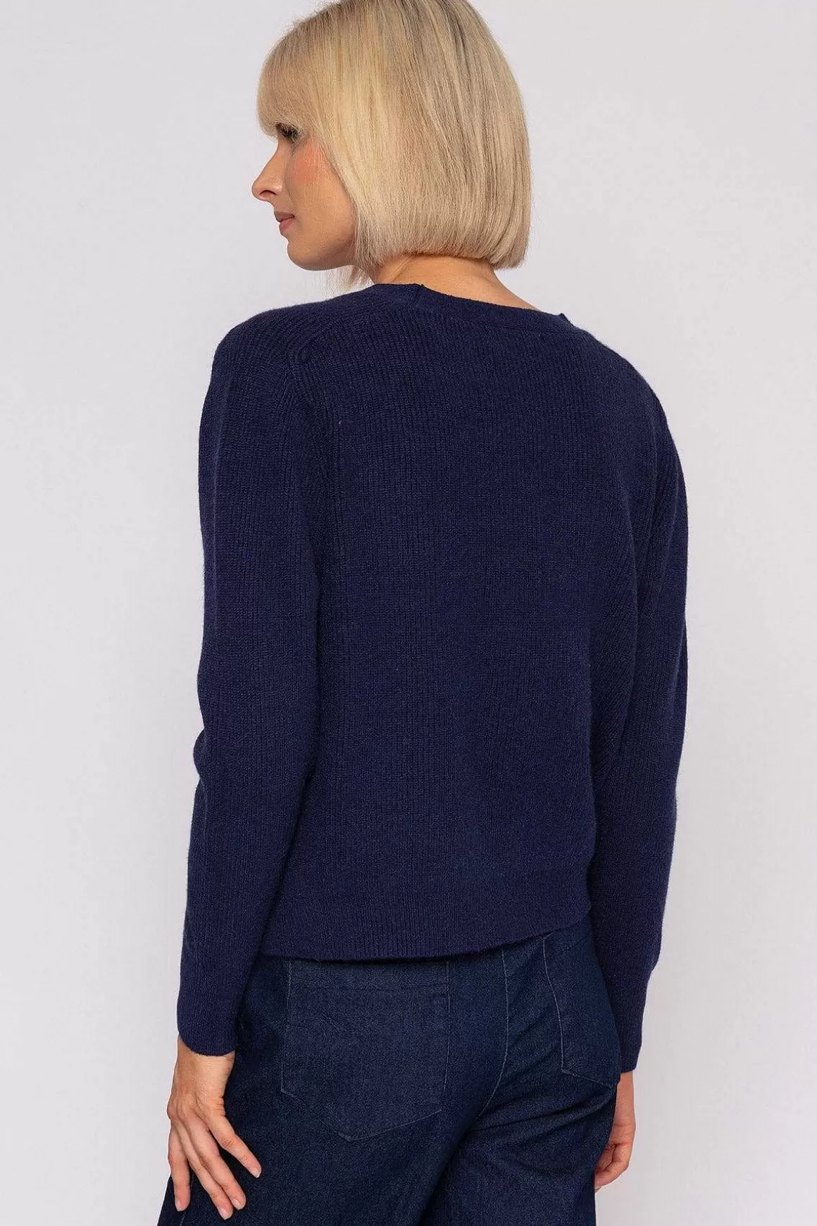 J'aime la Vie Short Cardigan In Navy Cheap