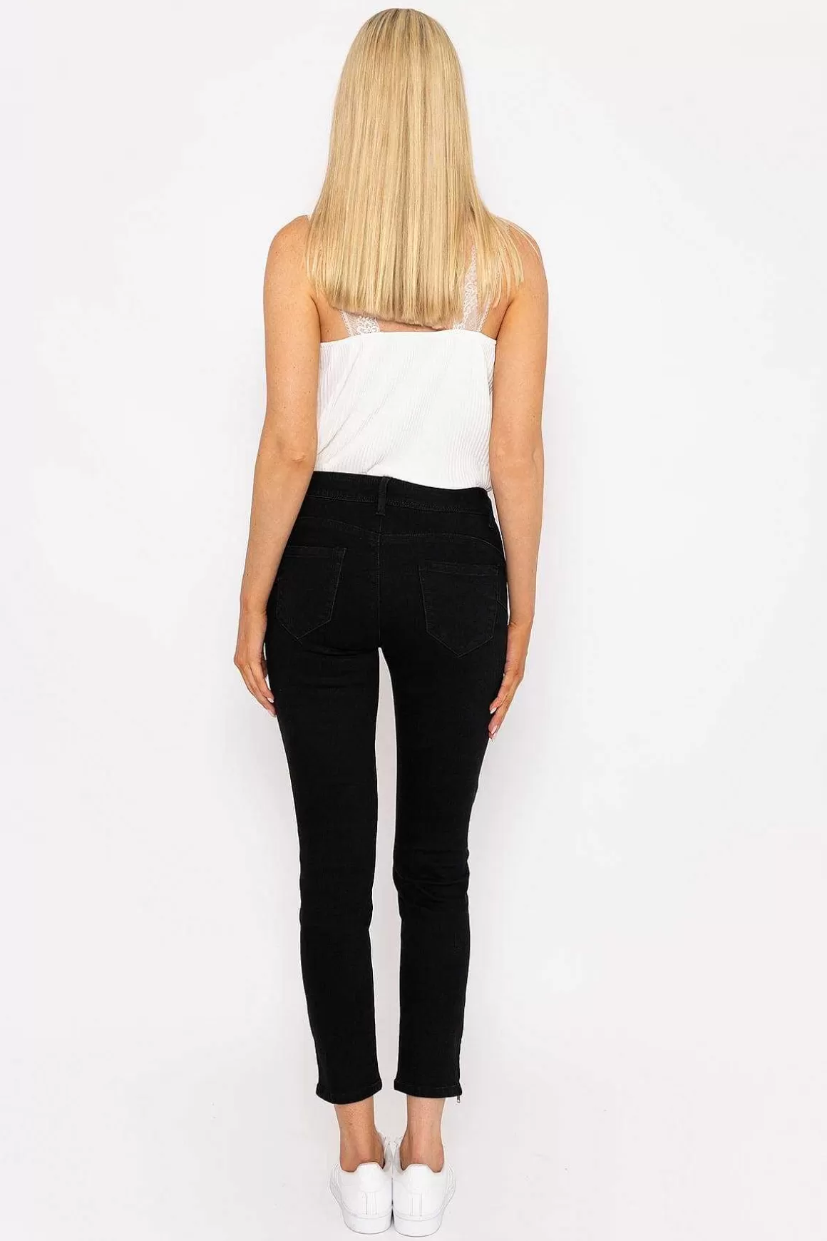 J'aime la Vie Short Zip Jeans In Black Cheap