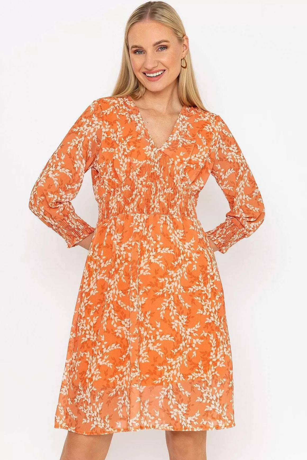 Pala D'oro Sienna Orange Knee Length Dress Store