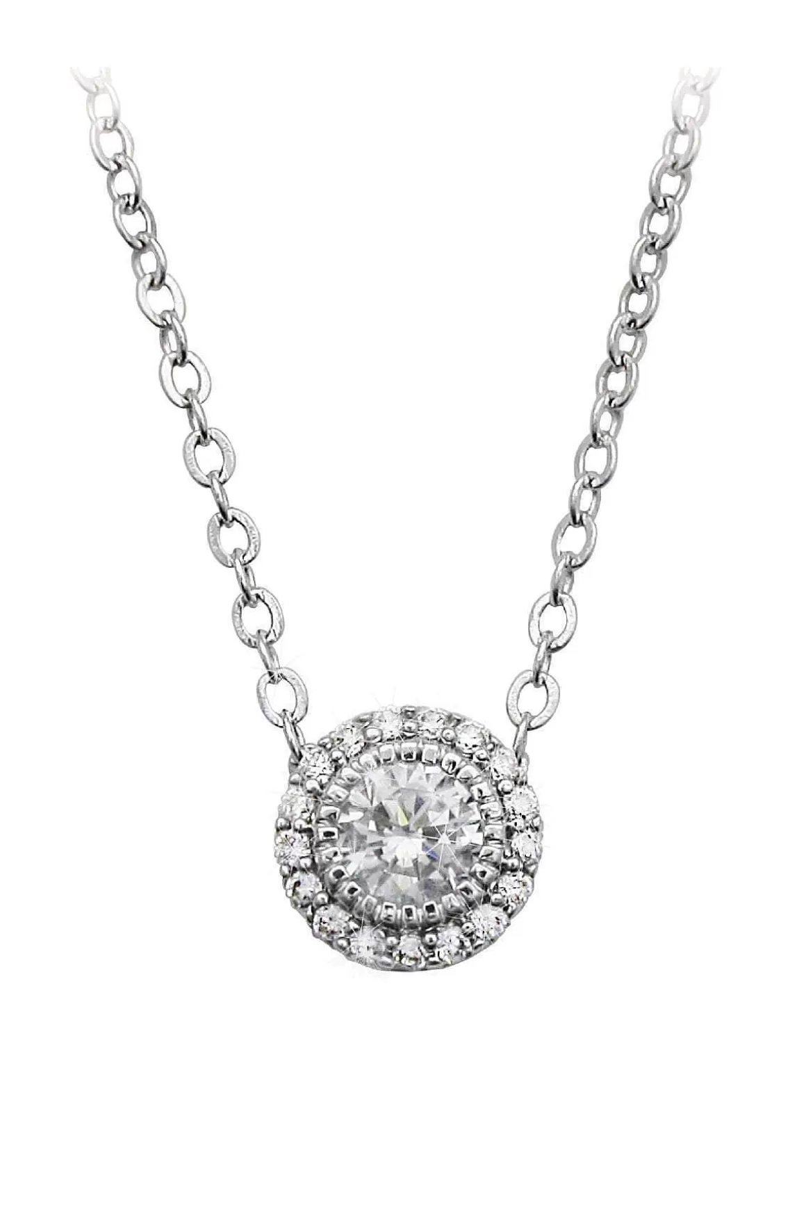 Tipperary Crystal Jewellery Silver Stud With Pave Surround Pendant Flash Sale