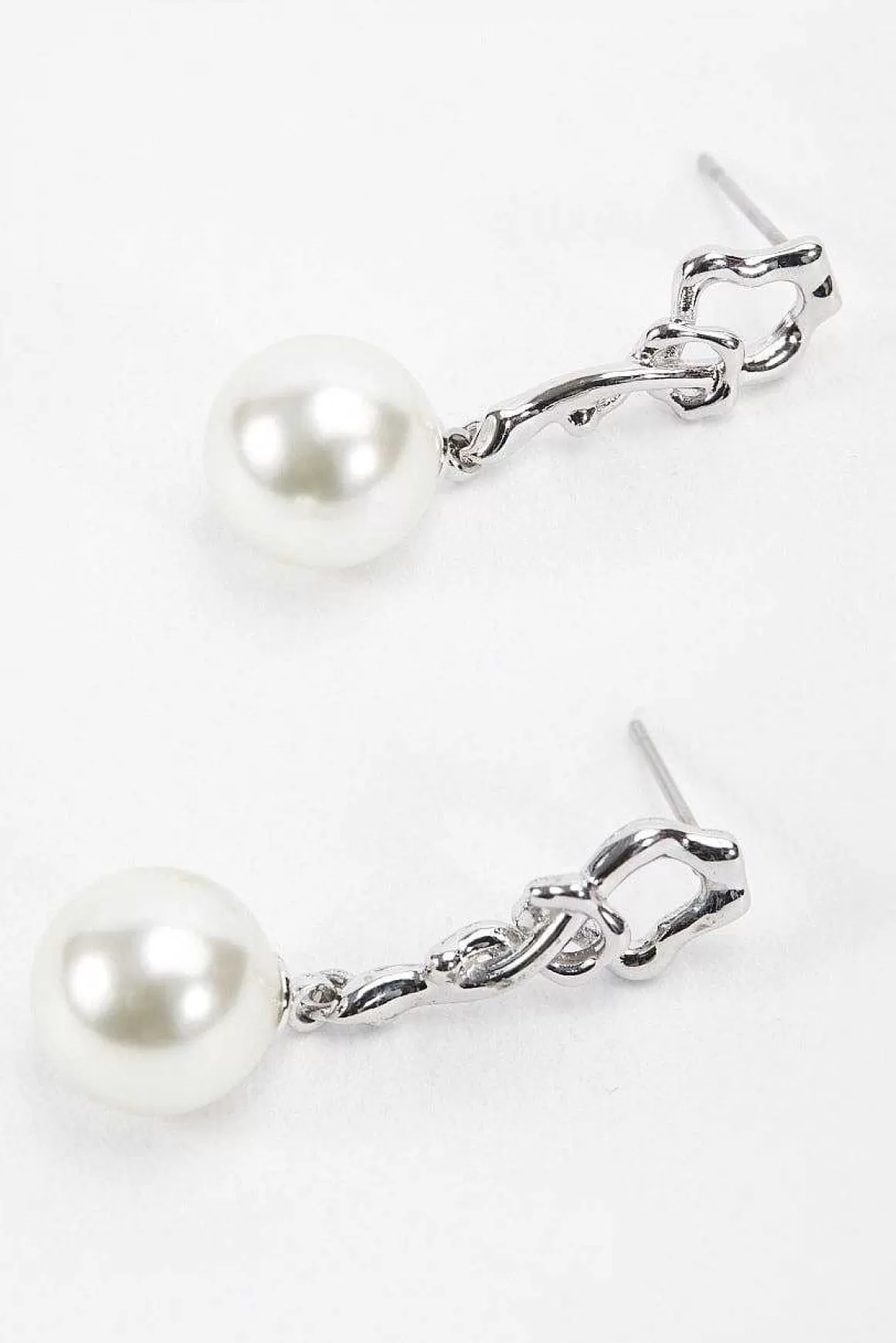 Soul Jewellery Silver Tone Drop Pearl Earring Fashion